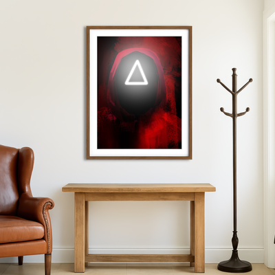 AUTO-MOCKUP ROOM | Squid Game Triangle Wall Art