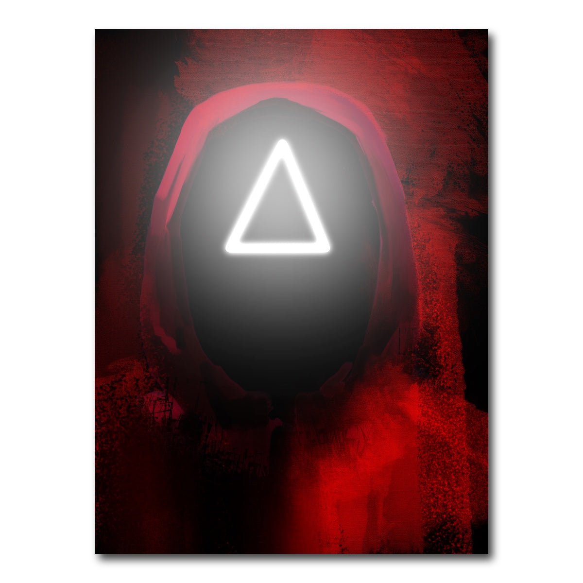 AUTO-MOCKUP WHITE | Squid Game triangle | 1 Piece | Gallery Wrap Canvas | group=3x4