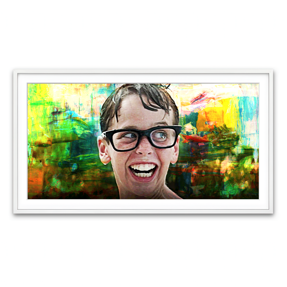 Framed Print 2x1 White