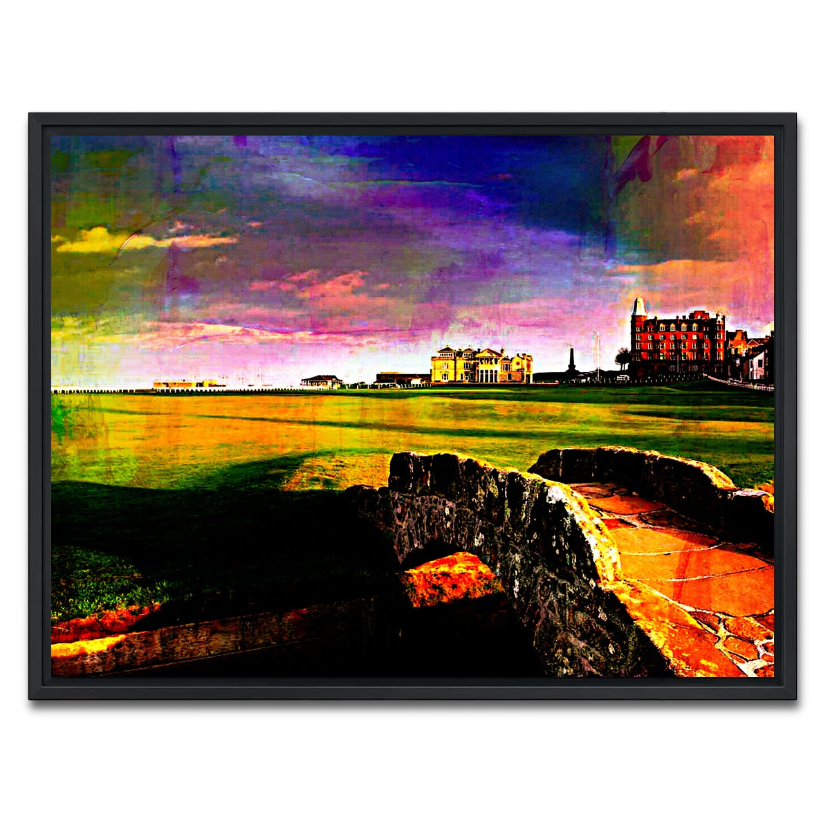 AUTO-MOCKUP WHITE | St. Andrews Old Course | 1 Piece | Black Framed Canvas | group=4x3