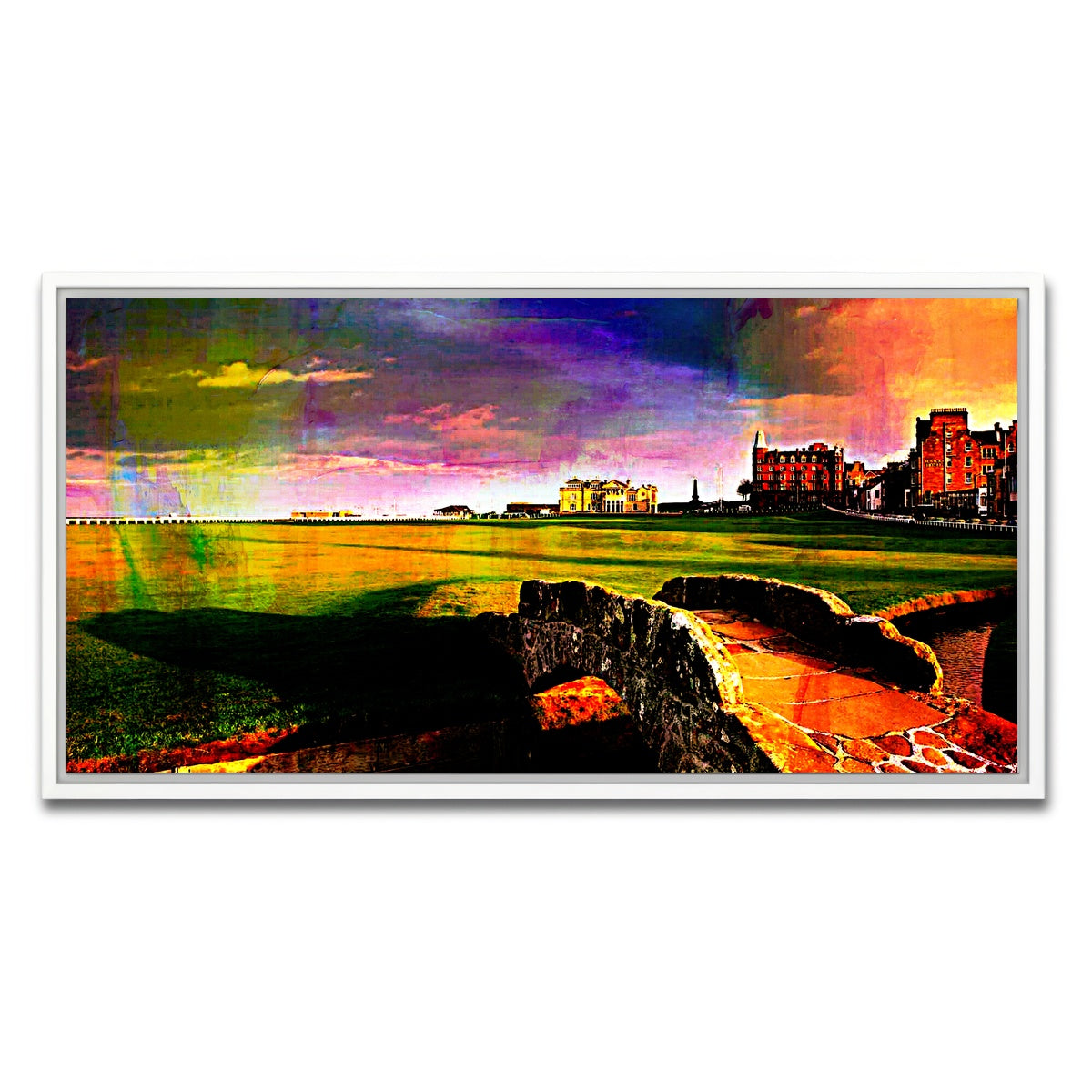 AUTO-MOCKUP WHITE | St. Andrews Old Course | 1 Piece | White Framed Canvas | group=2x1