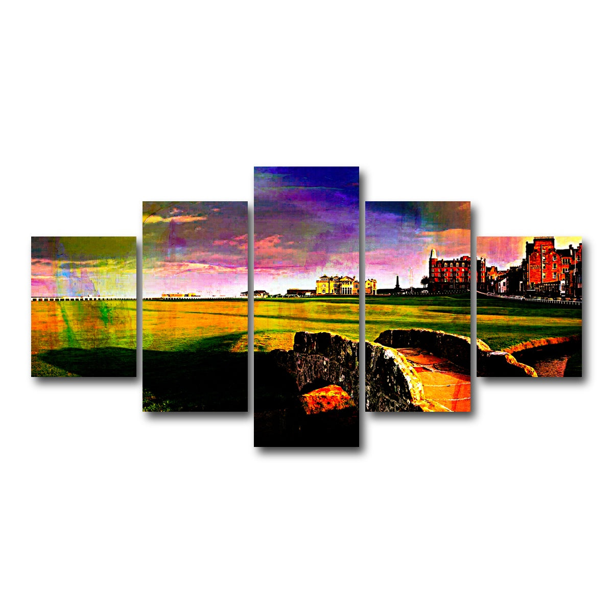 AUTO-MOCKUP WHITE | St. Andrews Old Course | 5 Piece | Gallery Wrap Canvas | group=5_short