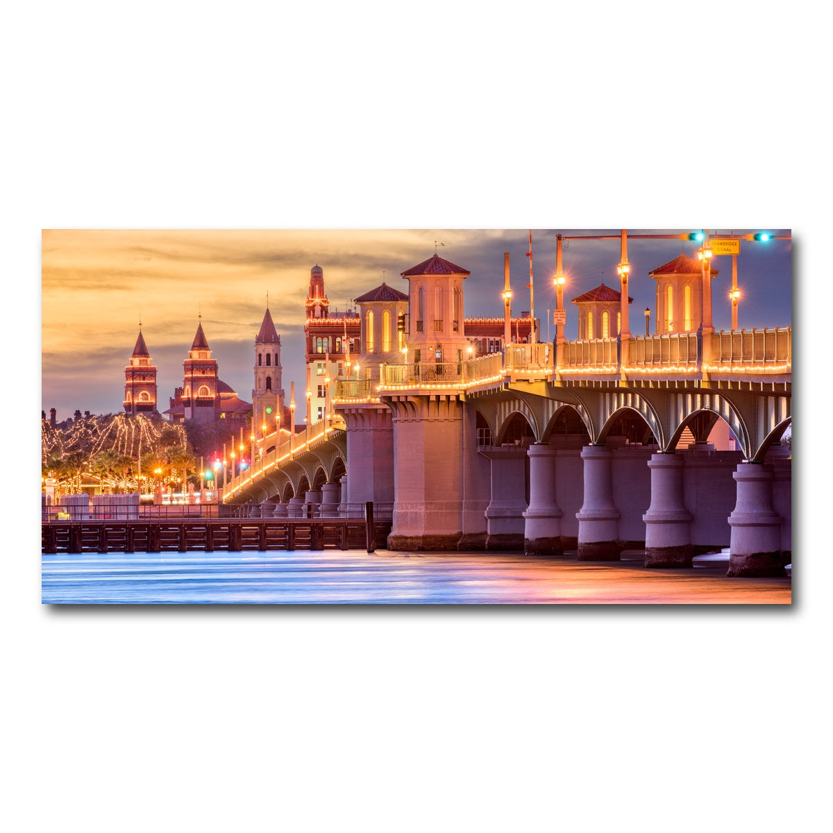 AUTO-MOCKUP WHITE | St. Augustine - Bridge of Lions | 1 Piece | Gallery Wrap Canvas | group=2x1