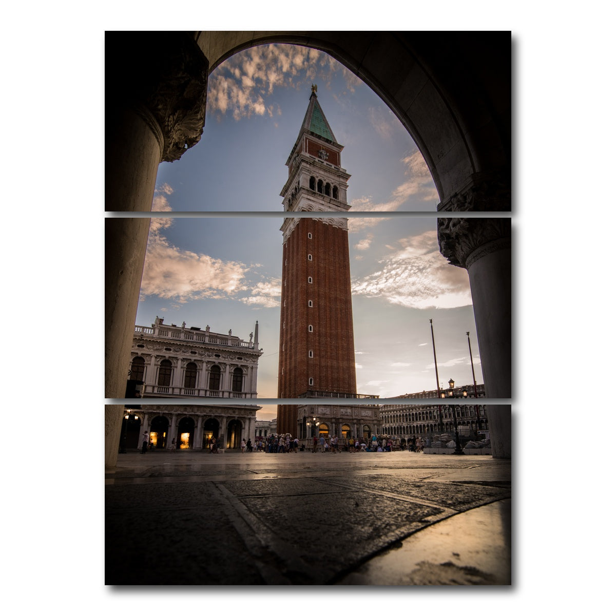 AUTO-MOCKUP WHITE | St. Mark's Square | 3 Piece | Gallery Wrap Canvas | group=8x18_stacked