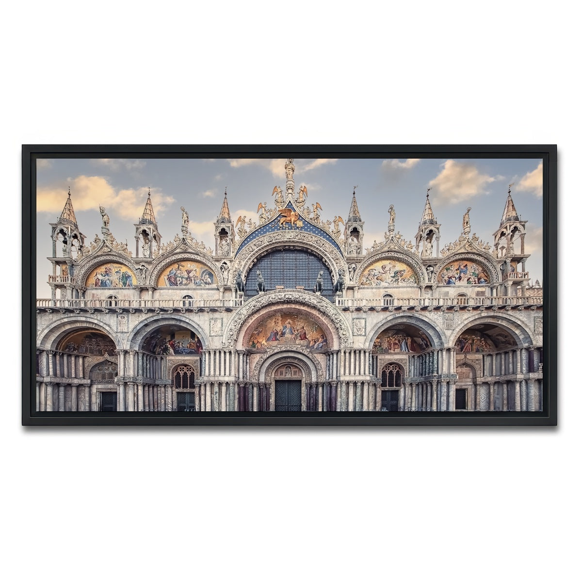 AUTO-MOCKUP WHITE | St Marks Basilica | 1 Piece | Black Framed Canvas | group=2x1