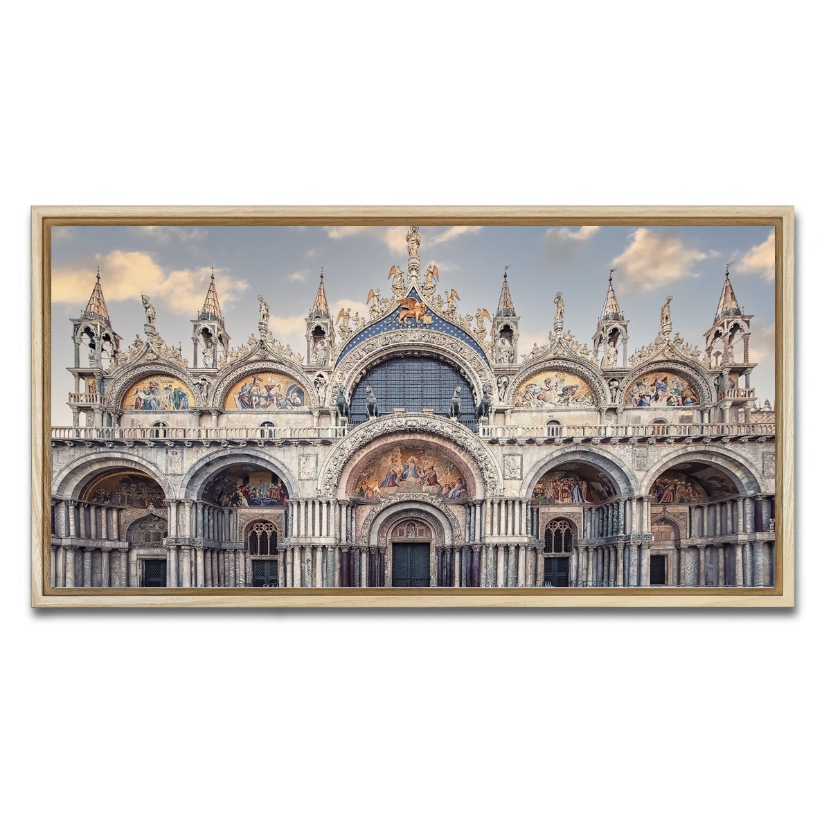 AUTO-MOCKUP WHITE | St Marks Basilica | 1 Piece | Natural Framed Canvas | group=2x1