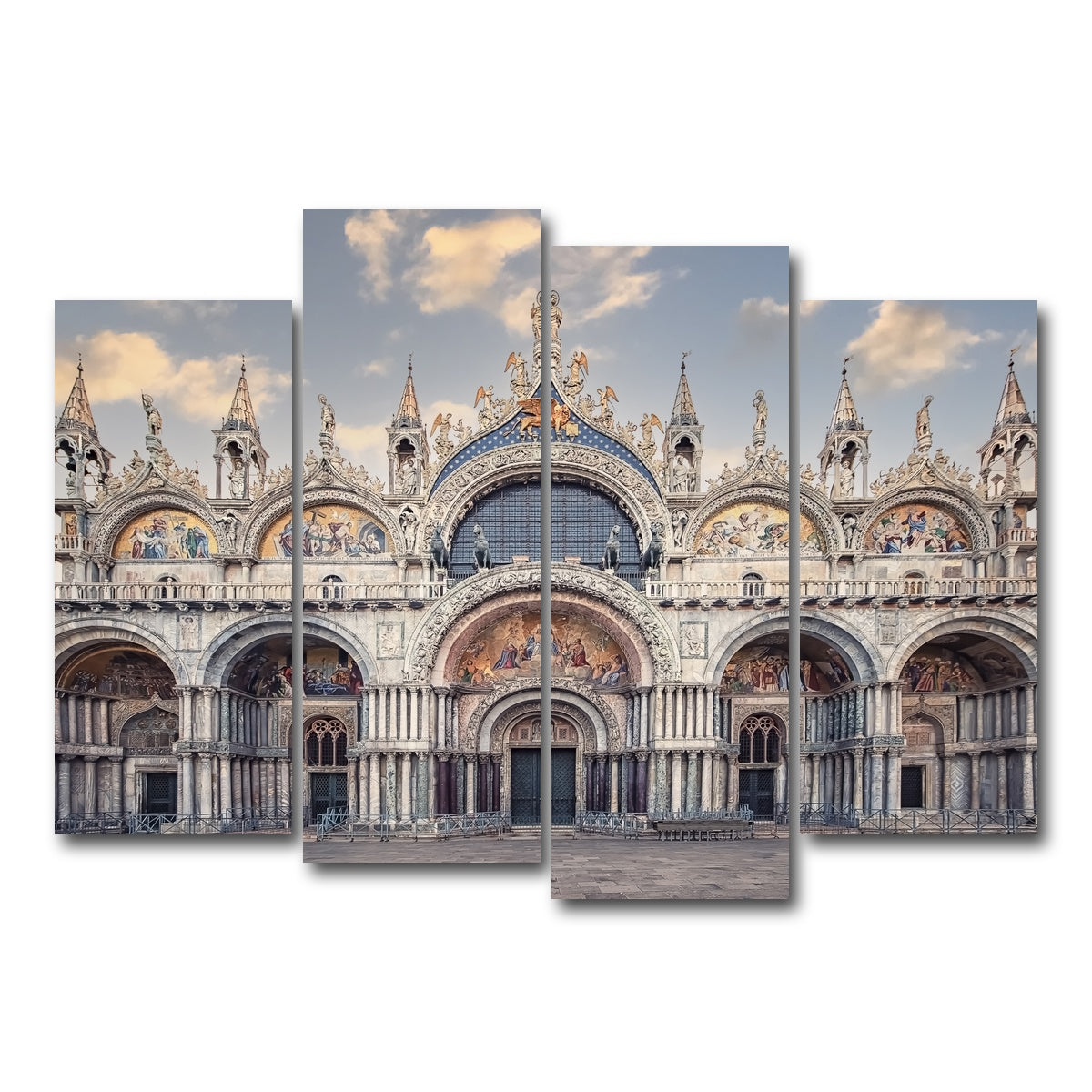 AUTO-MOCKUP WHITE | St Marks Basilica | 4 Piece | Gallery Wrap Canvas | group=4_normal
