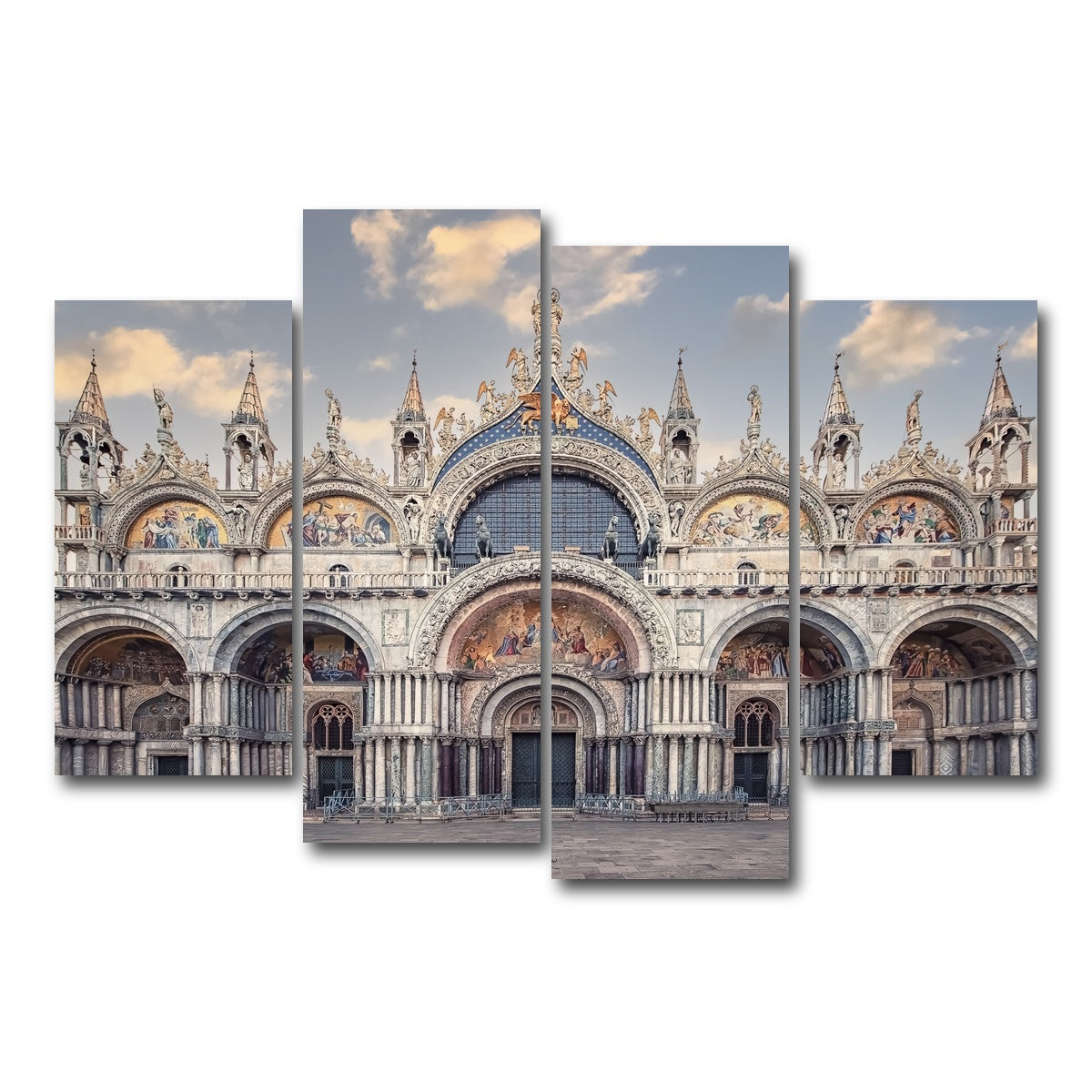 AUTO-MOCKUP WHITE | St Marks Basilica | 4 Piece | Gallery Wrap Canvas | group=4_short