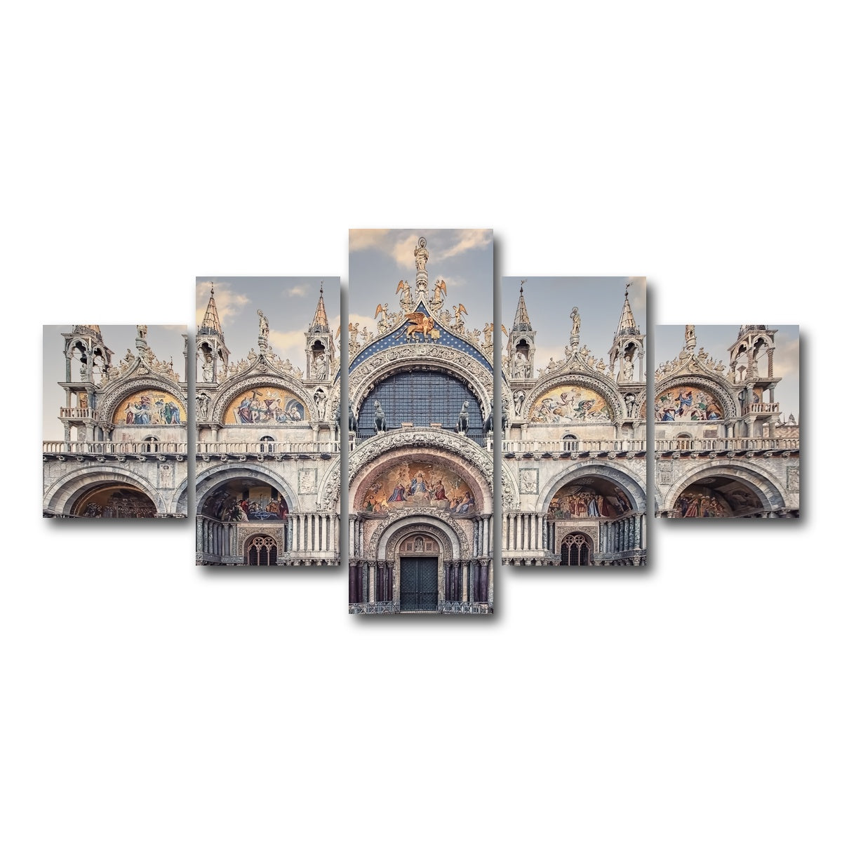 AUTO-MOCKUP WHITE | St Marks Basilica | 5 Piece | Gallery Wrap Canvas | group=5_short