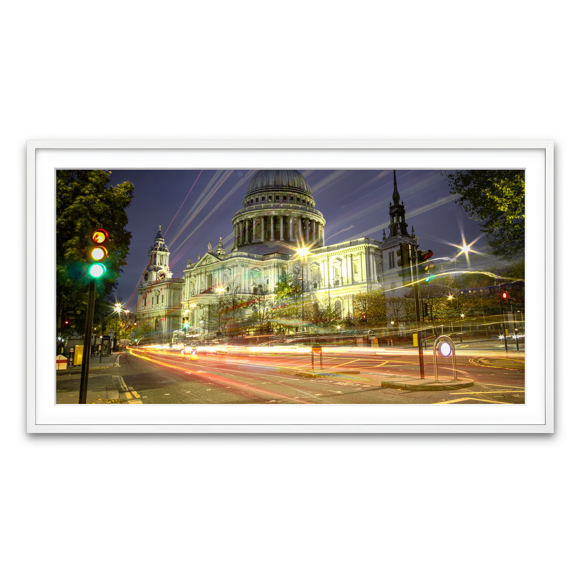 Framed Print 2x1 White