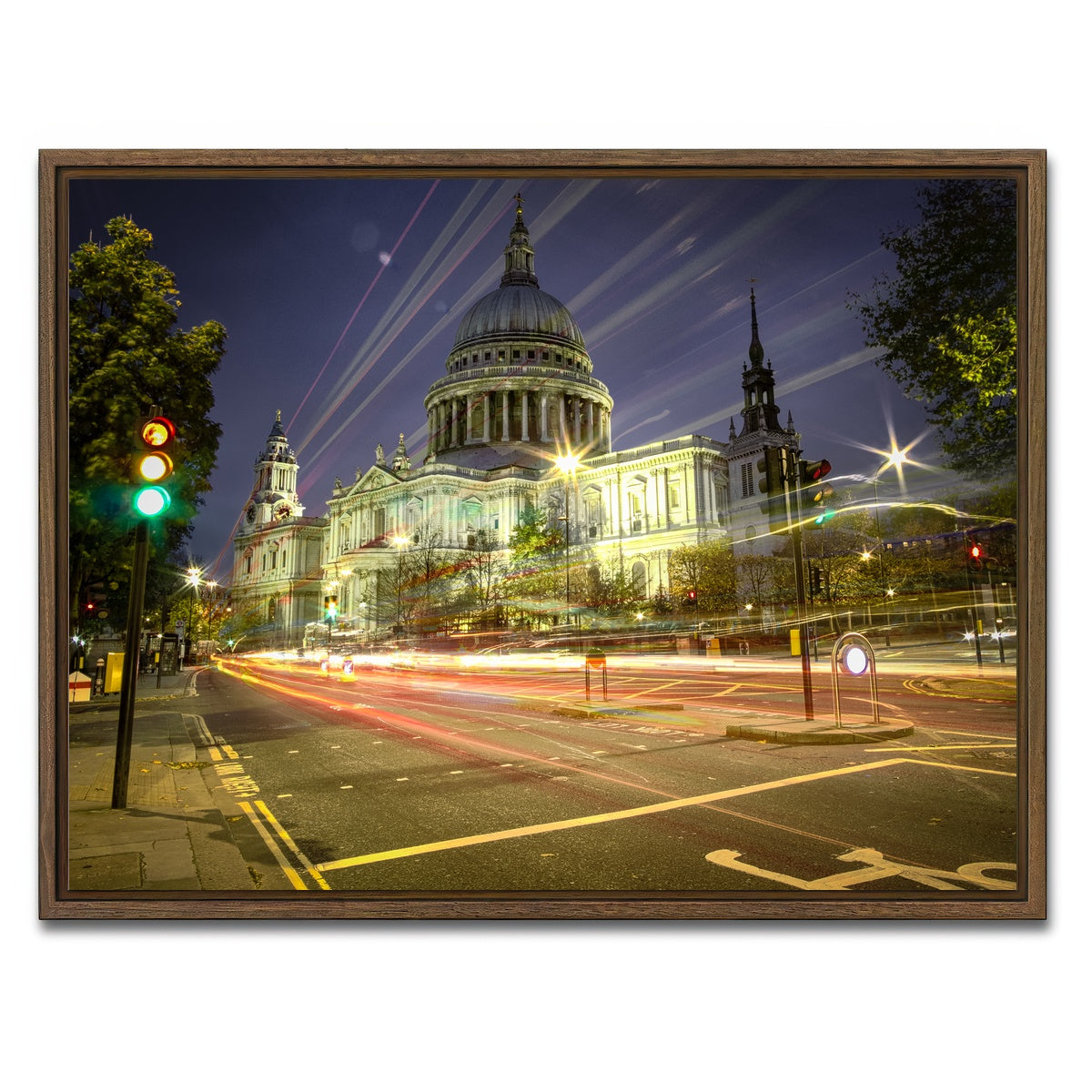 AUTO-MOCKUP WHITE | St Paul's Cathedral | 1 Piece | Walnut Framed Canvas | group=4x3