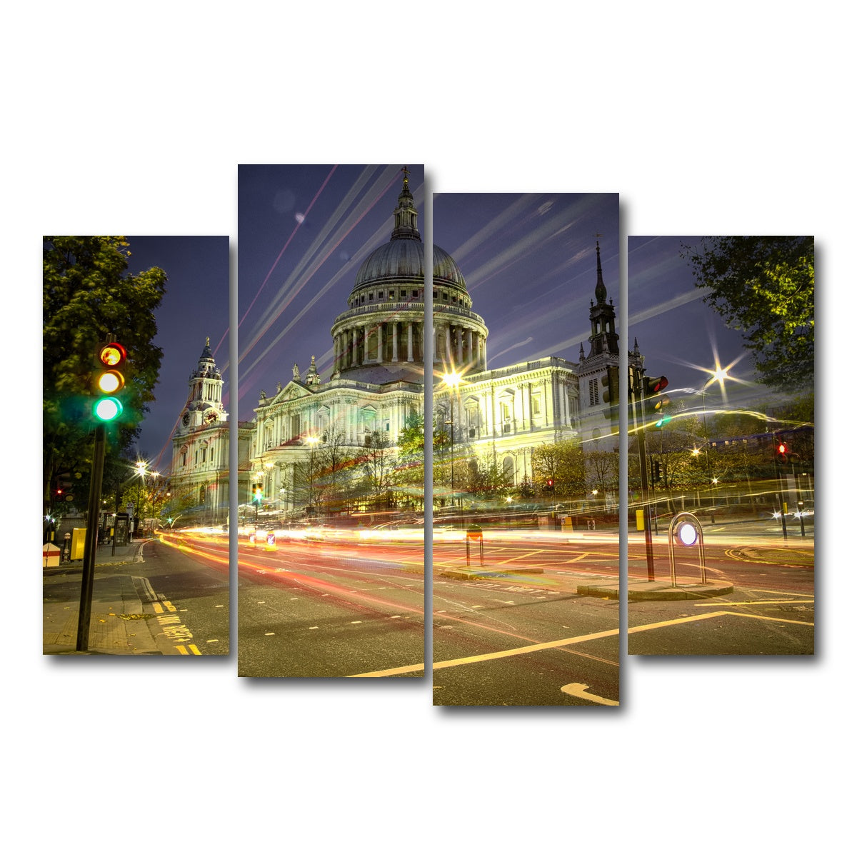 AUTO-MOCKUP WHITE | St Paul's Cathedral | 4 Piece | Gallery Wrap Canvas | group=4_normal