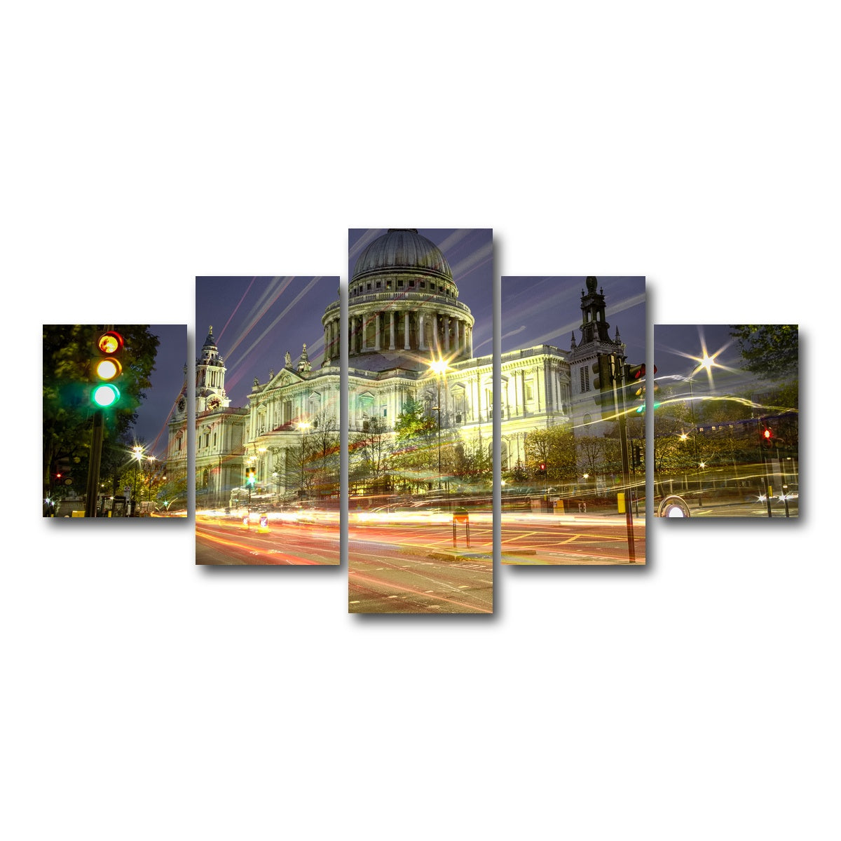 AUTO-MOCKUP WHITE | St Paul's Cathedral | 5 Piece | Gallery Wrap Canvas | group=5_short