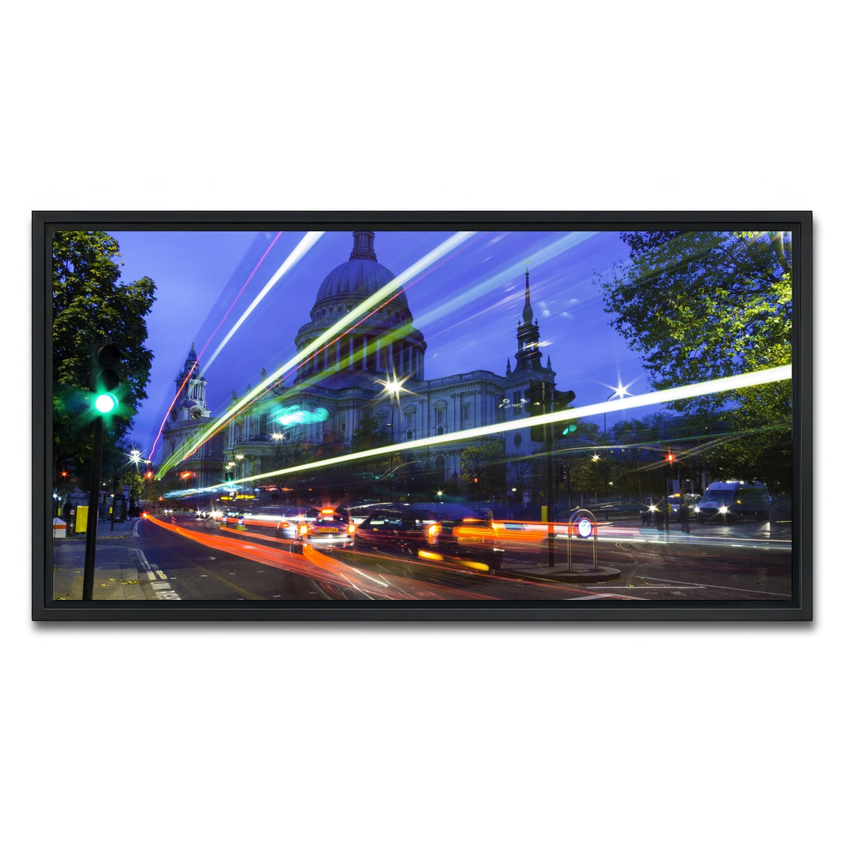 AUTO-MOCKUP WHITE | St Paul's Long Exposure | 1 Piece | Black Framed Canvas | group=2x1