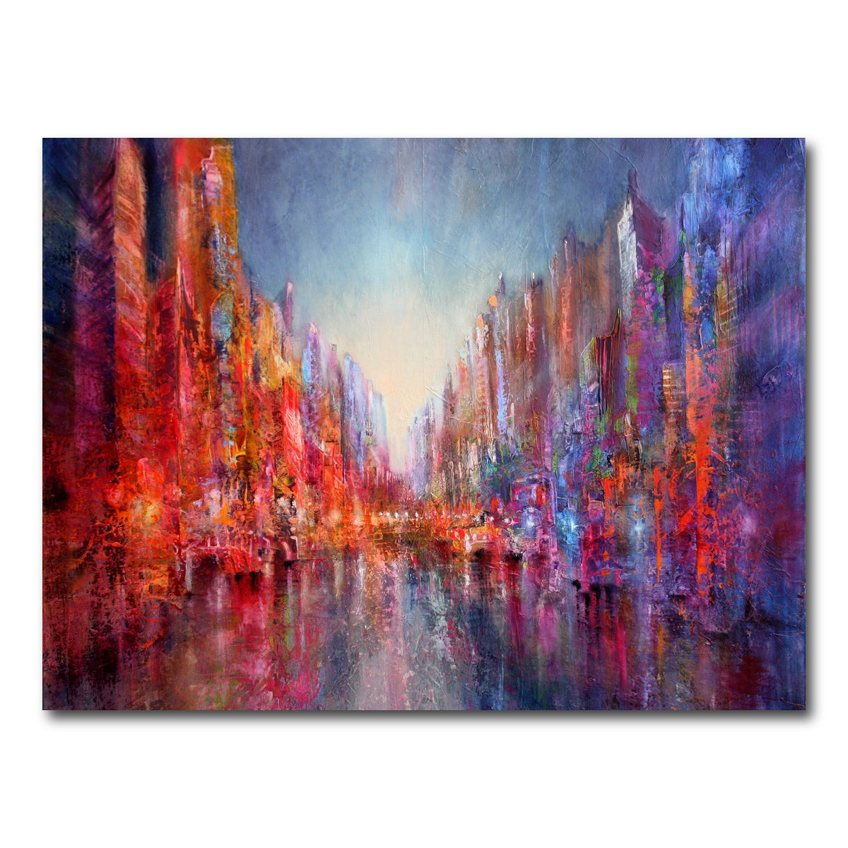 AUTO-MOCKUP WHITE | Stadt am Fluss | 1 Piece | Gallery Wrap Canvas | group=4x3