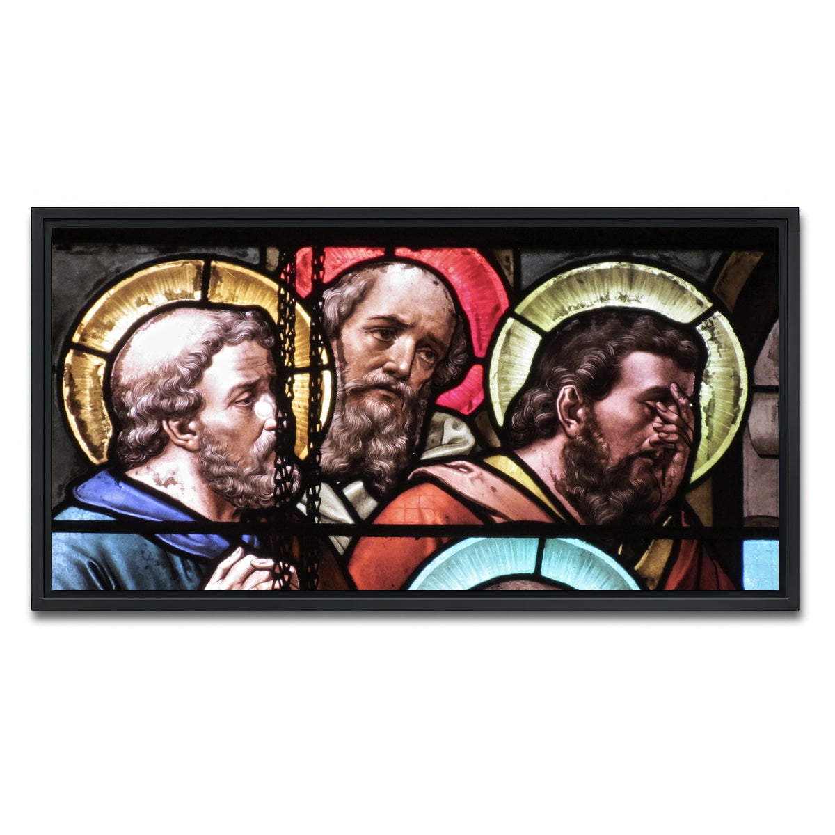 AUTO-MOCKUP WHITE | Stained Glass | 1 Piece | Black Framed Canvas | group=2x1