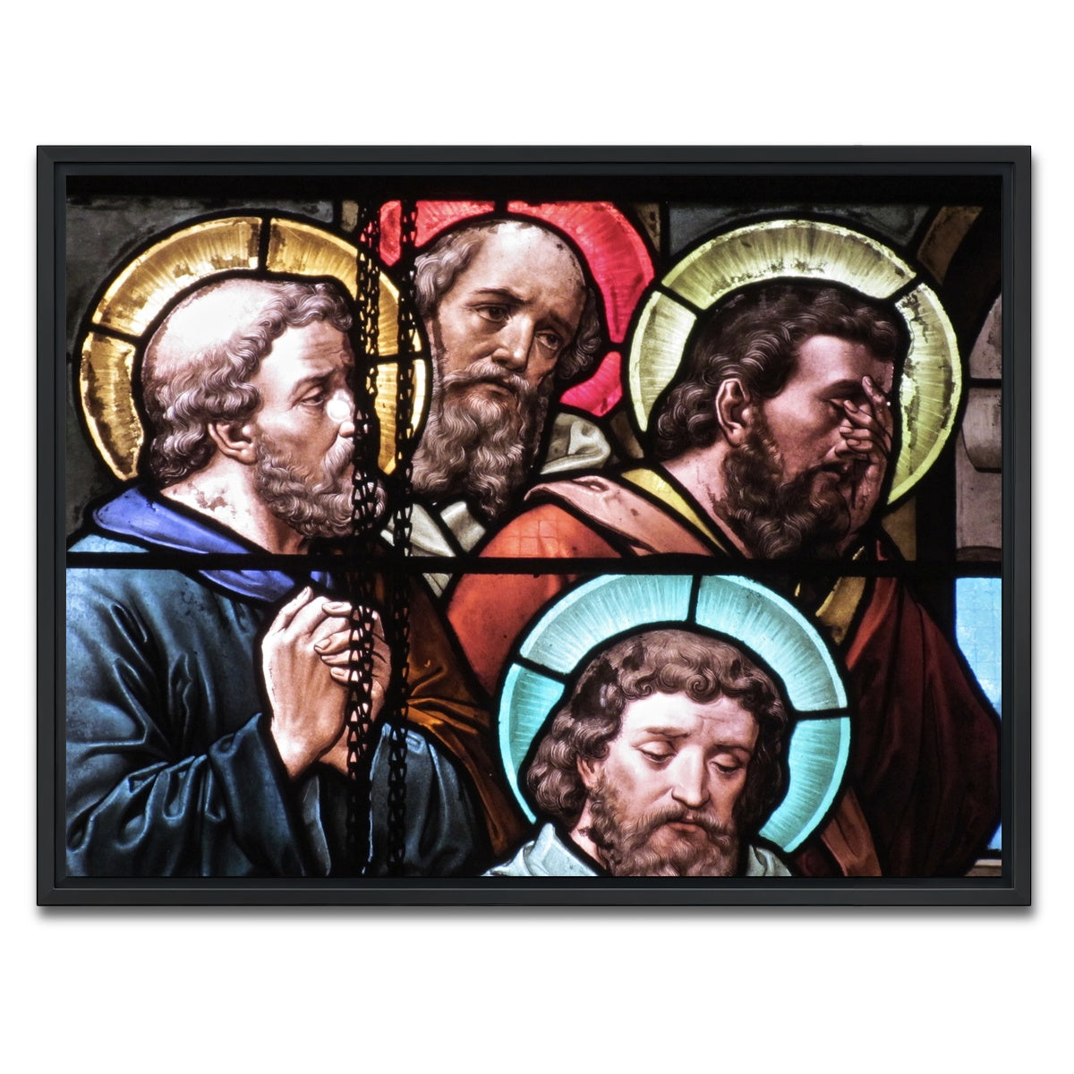 AUTO-MOCKUP WHITE | Stained Glass | 1 Piece | Black Framed Canvas | group=4x3