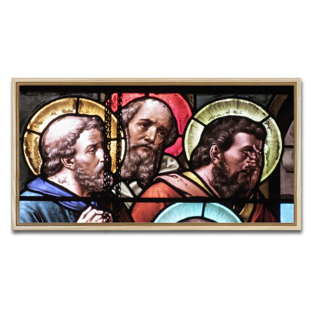 AUTO-MOCKUP WHITE | Stained Glass | 1 Piece | Natural Framed Canvas | group=2x1