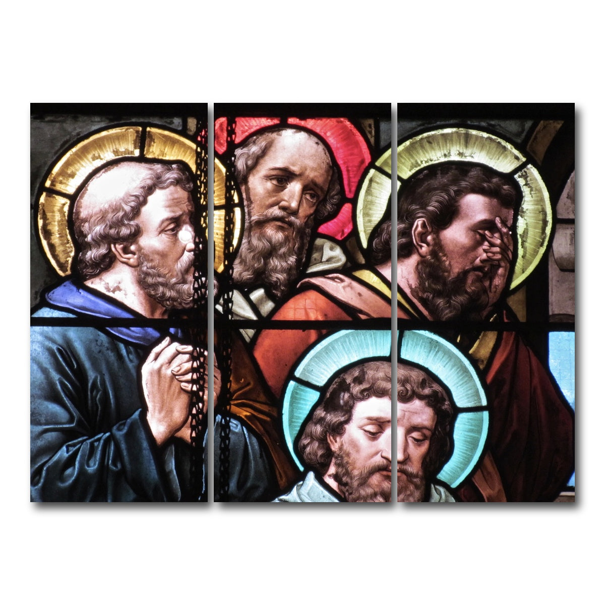 AUTO-MOCKUP WHITE | Stained Glass | 3 Piece | Gallery Wrap Canvas | group=8x18