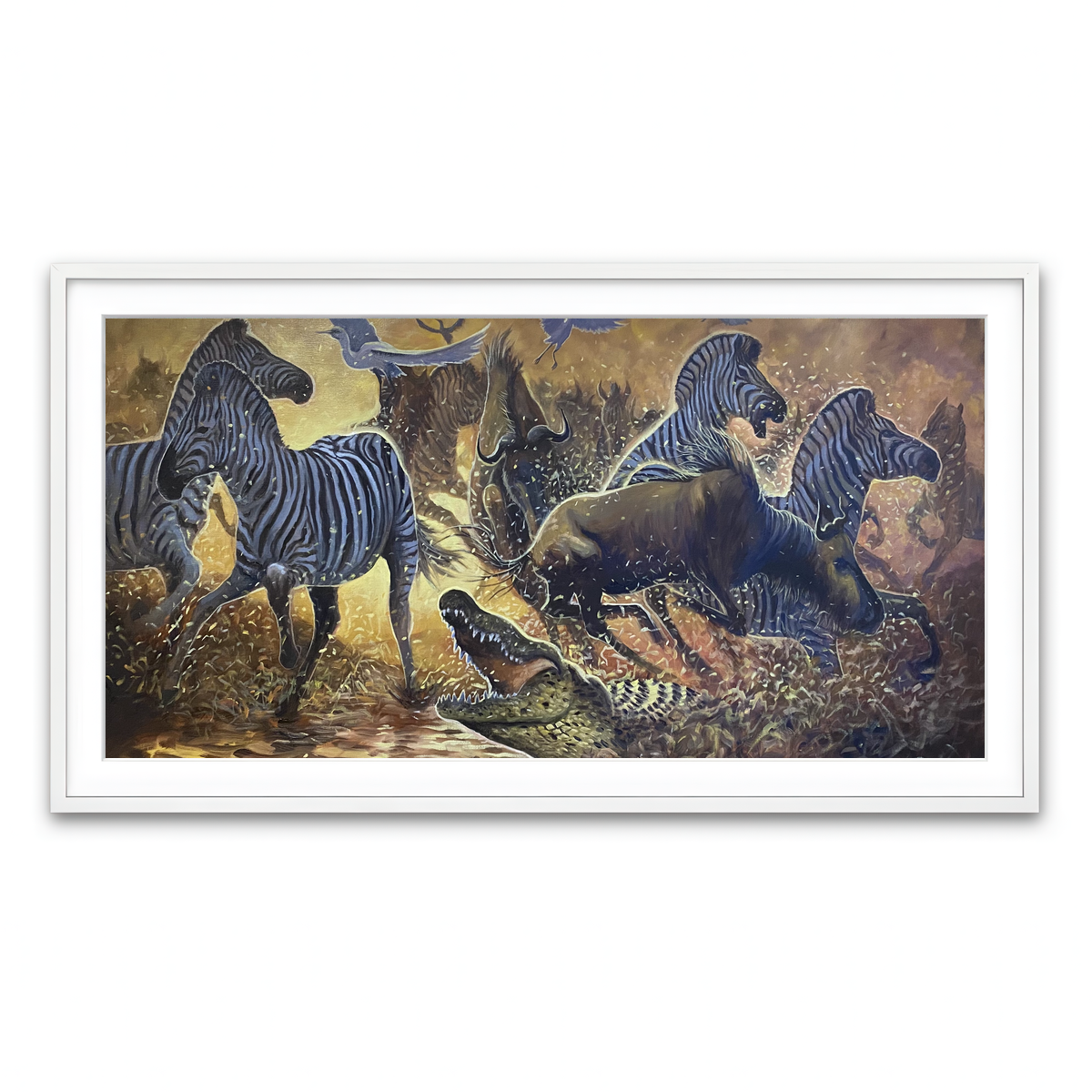 Framed Print 2x1 White