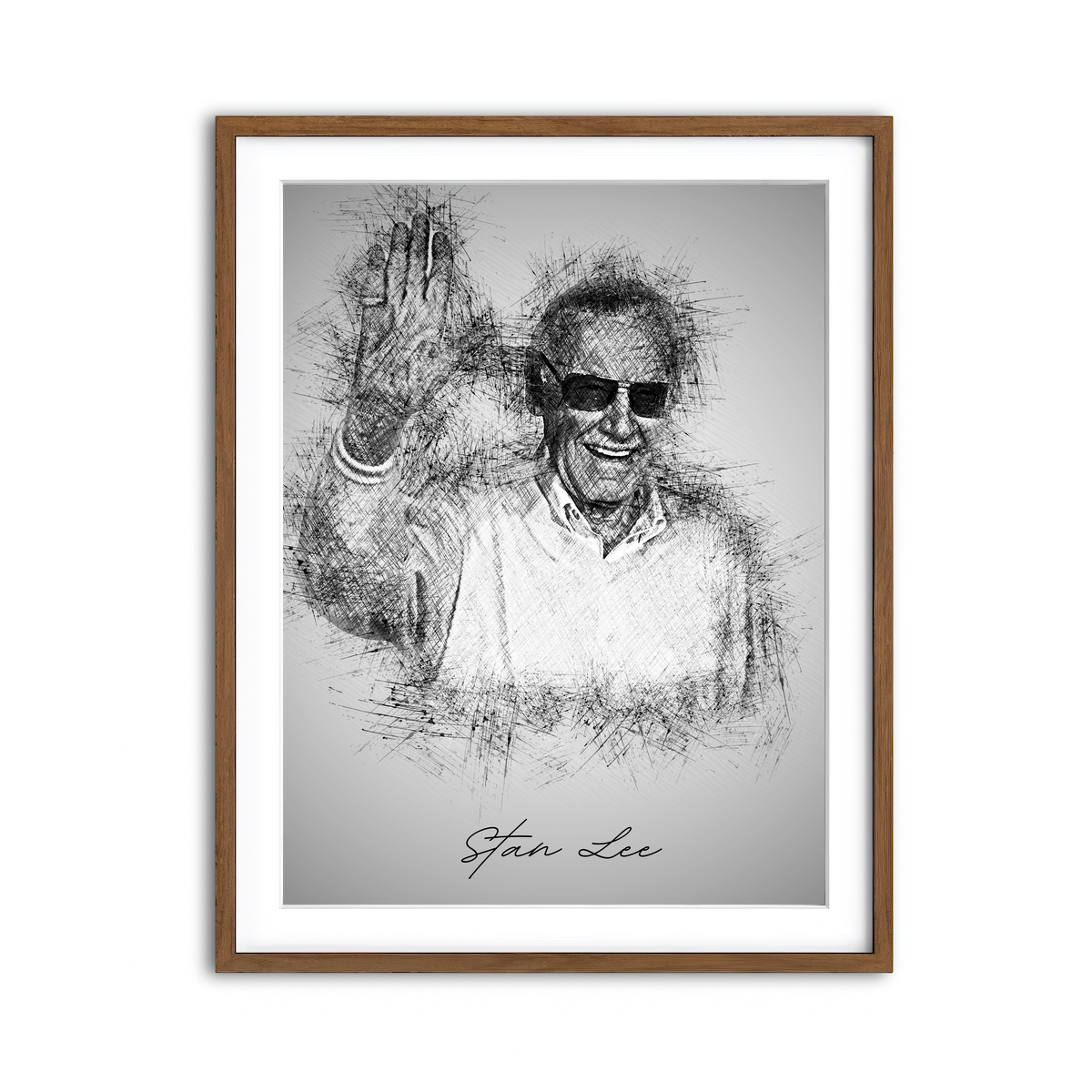 Framed Print 3x4 Walnut