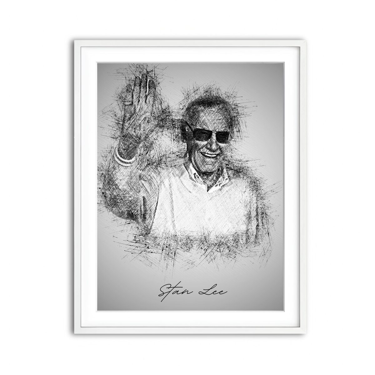 Framed Print 3x4 White