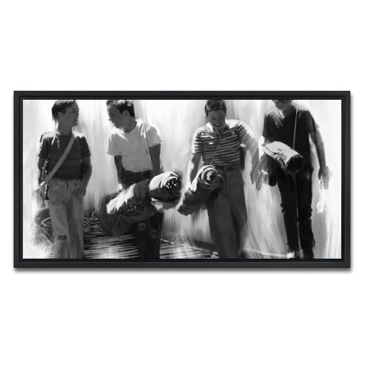 AUTO-MOCKUP WHITE | Stand By Me Grayscale | 1 Piece | Black Framed Canvas | group=2x1