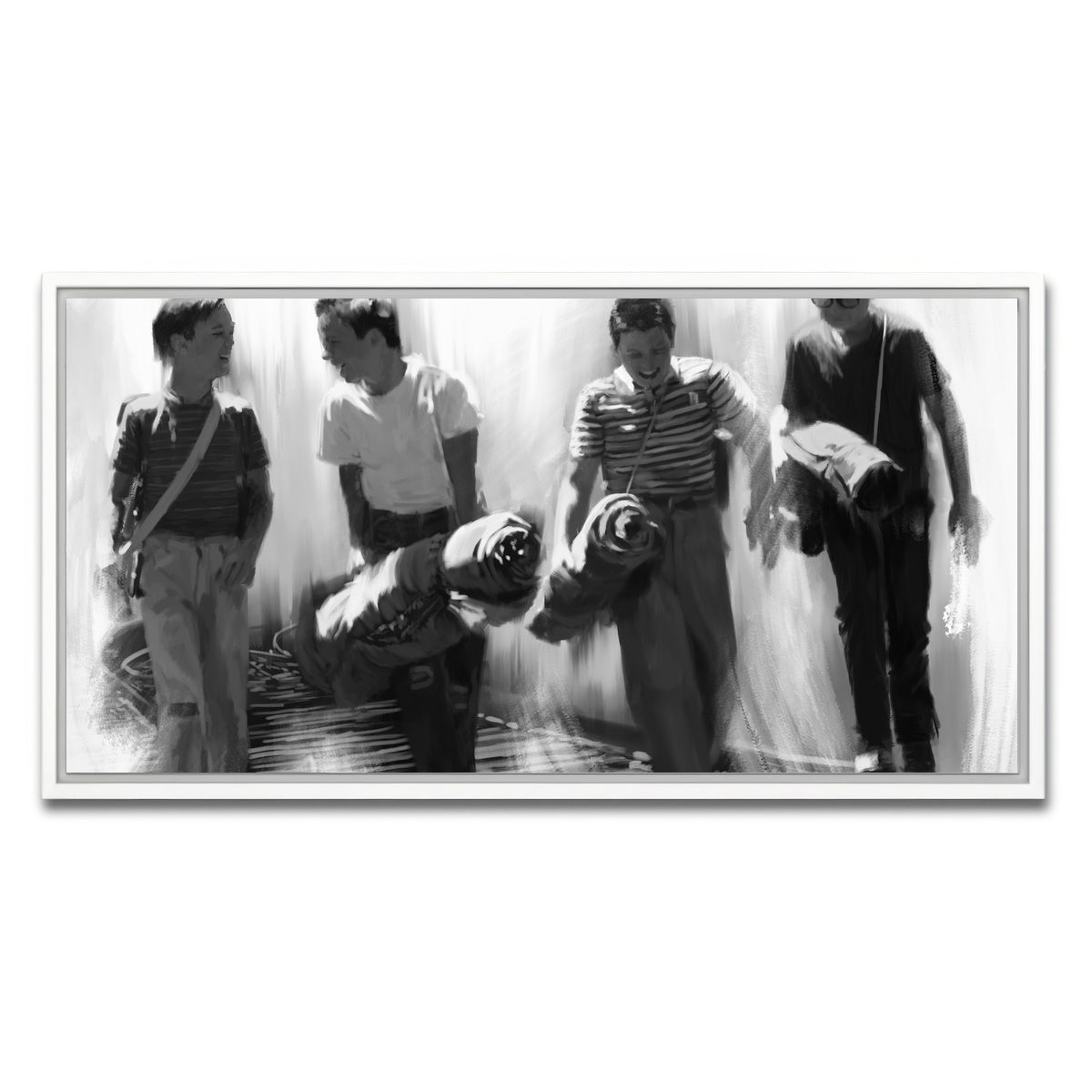 AUTO-MOCKUP WHITE | Stand By Me Grayscale | 1 Piece | White Framed Canvas | group=2x1