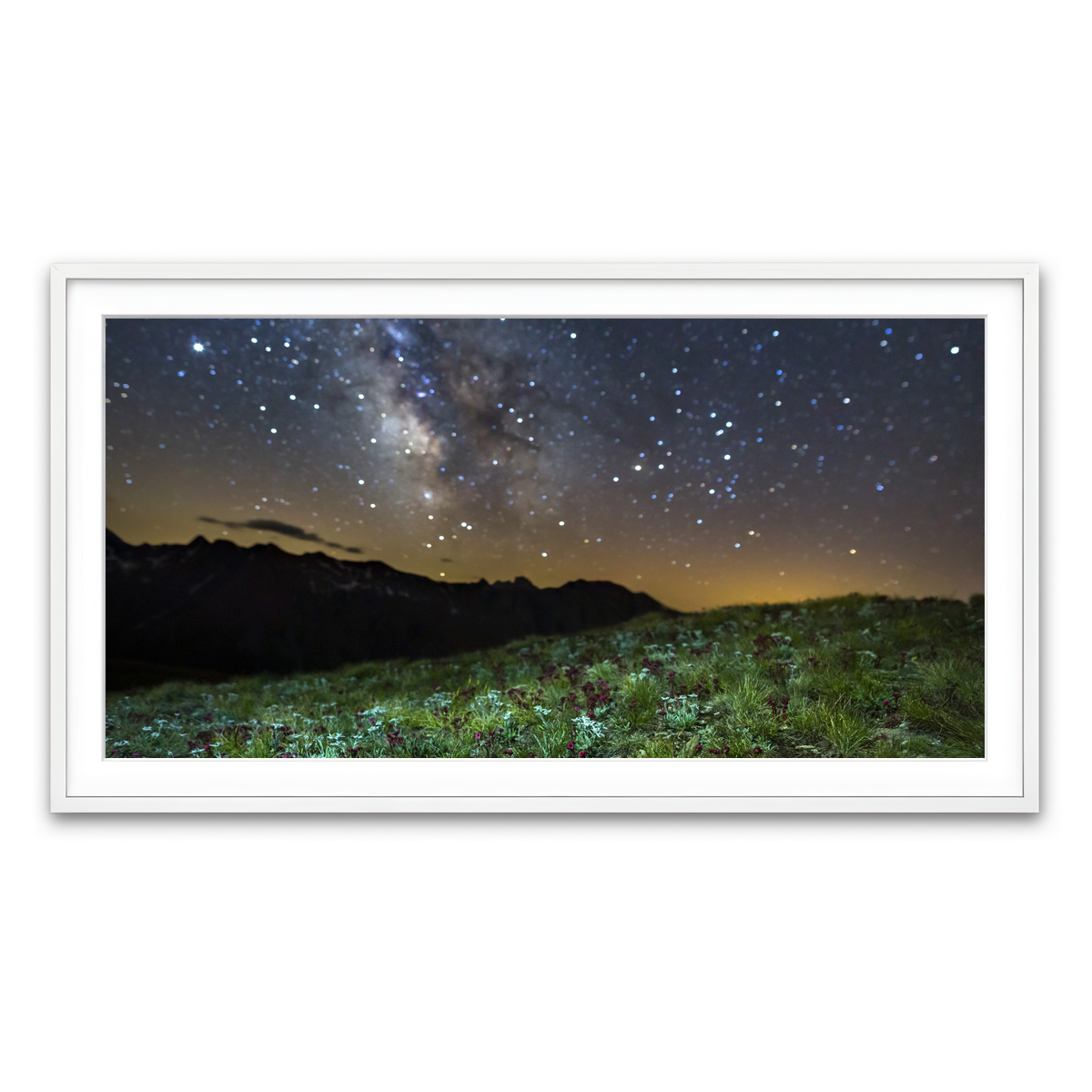 Framed Print 2x1 White
