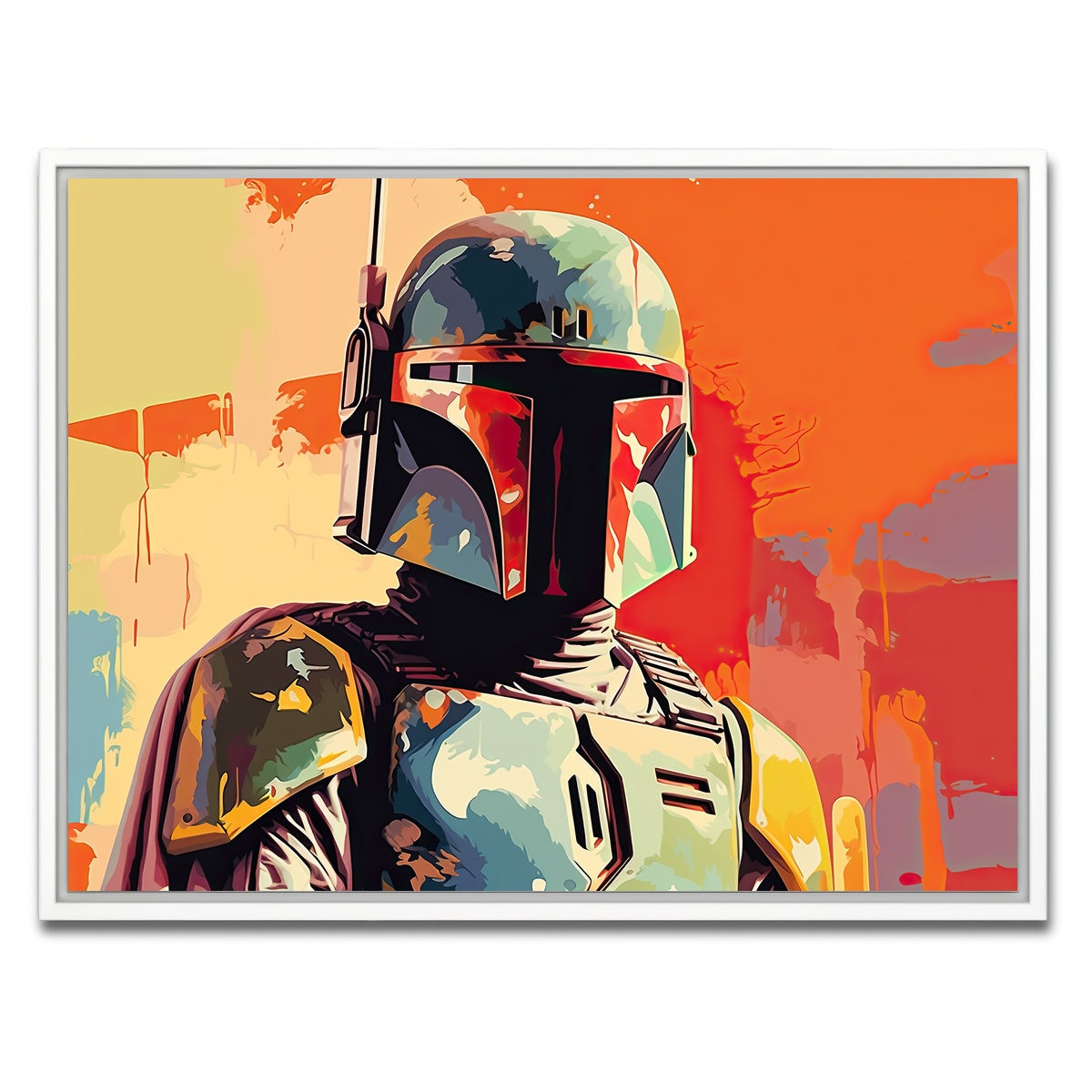 AUTO-MOCKUP WHITE | Star Wars Boba | 1 Piece | White Framed Canvas | group=4x3