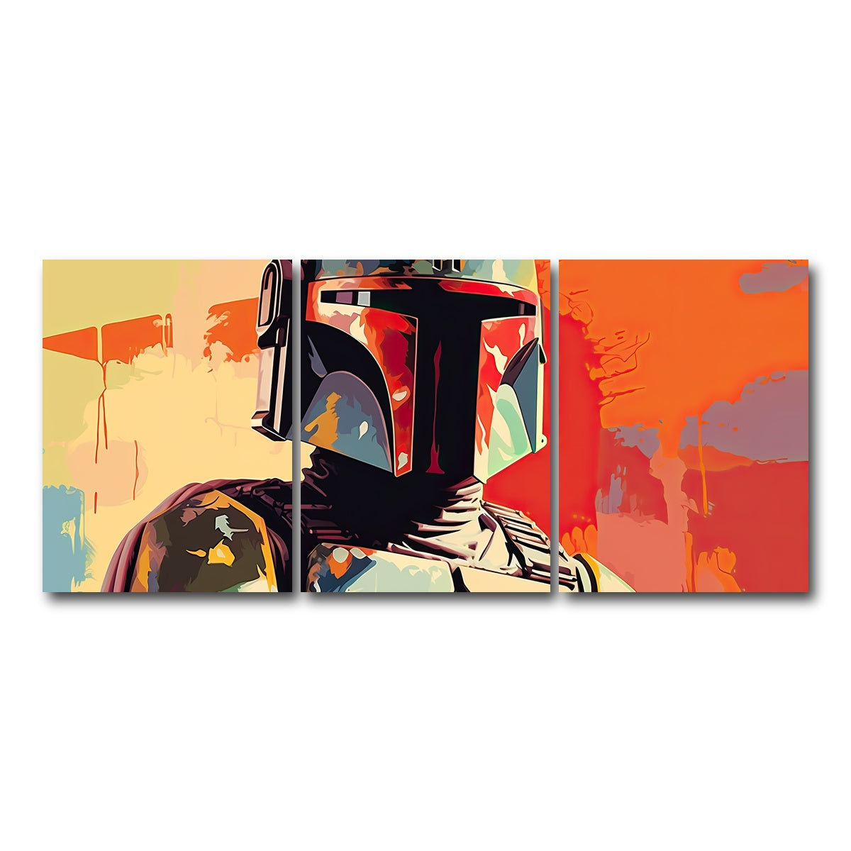 AUTO-MOCKUP WHITE | Star Wars Boba | 3 Piece | Gallery Wrap Canvas | group=18x24