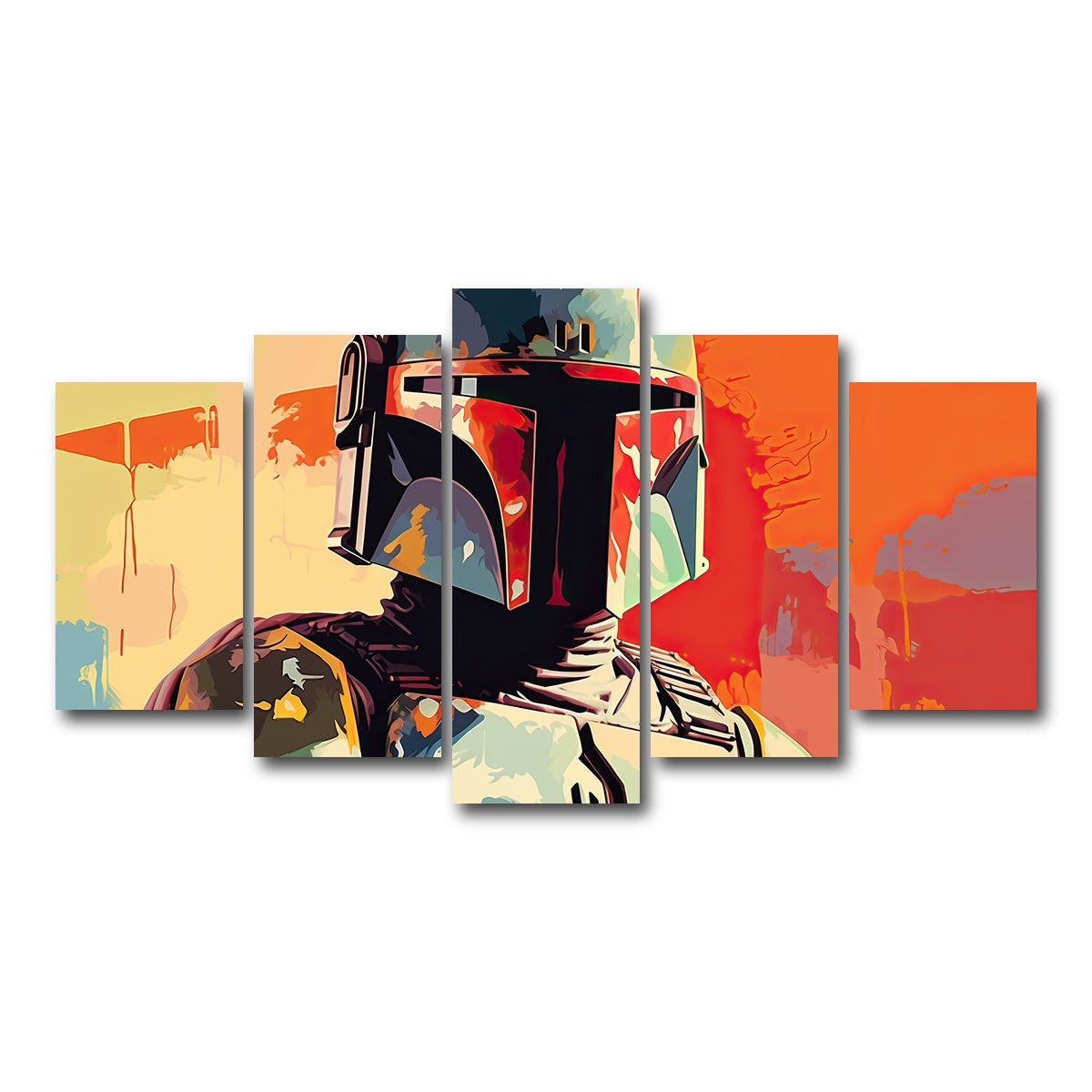 AUTO-MOCKUP WHITE | Star Wars Boba | 5 Piece | Gallery Wrap Canvas | group=5_normal