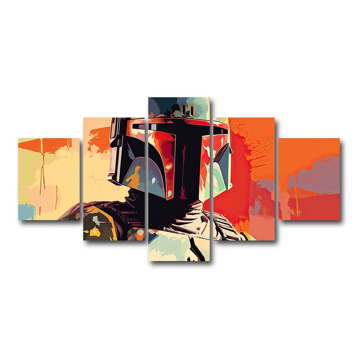 AUTO-MOCKUP WHITE | Star Wars Boba | 5 Piece | Gallery Wrap Canvas | group=5_short