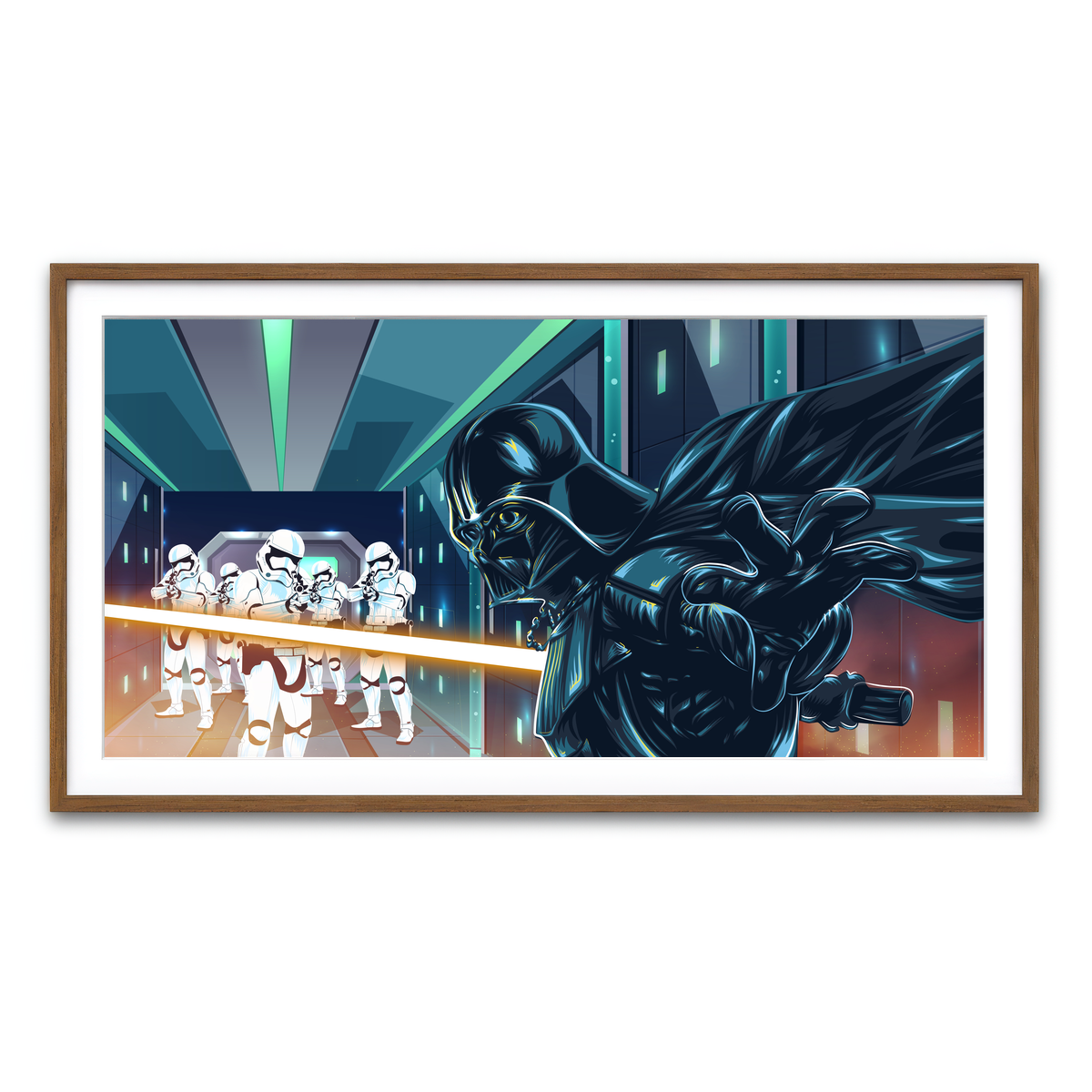 Framed Print 2x1 Walnut