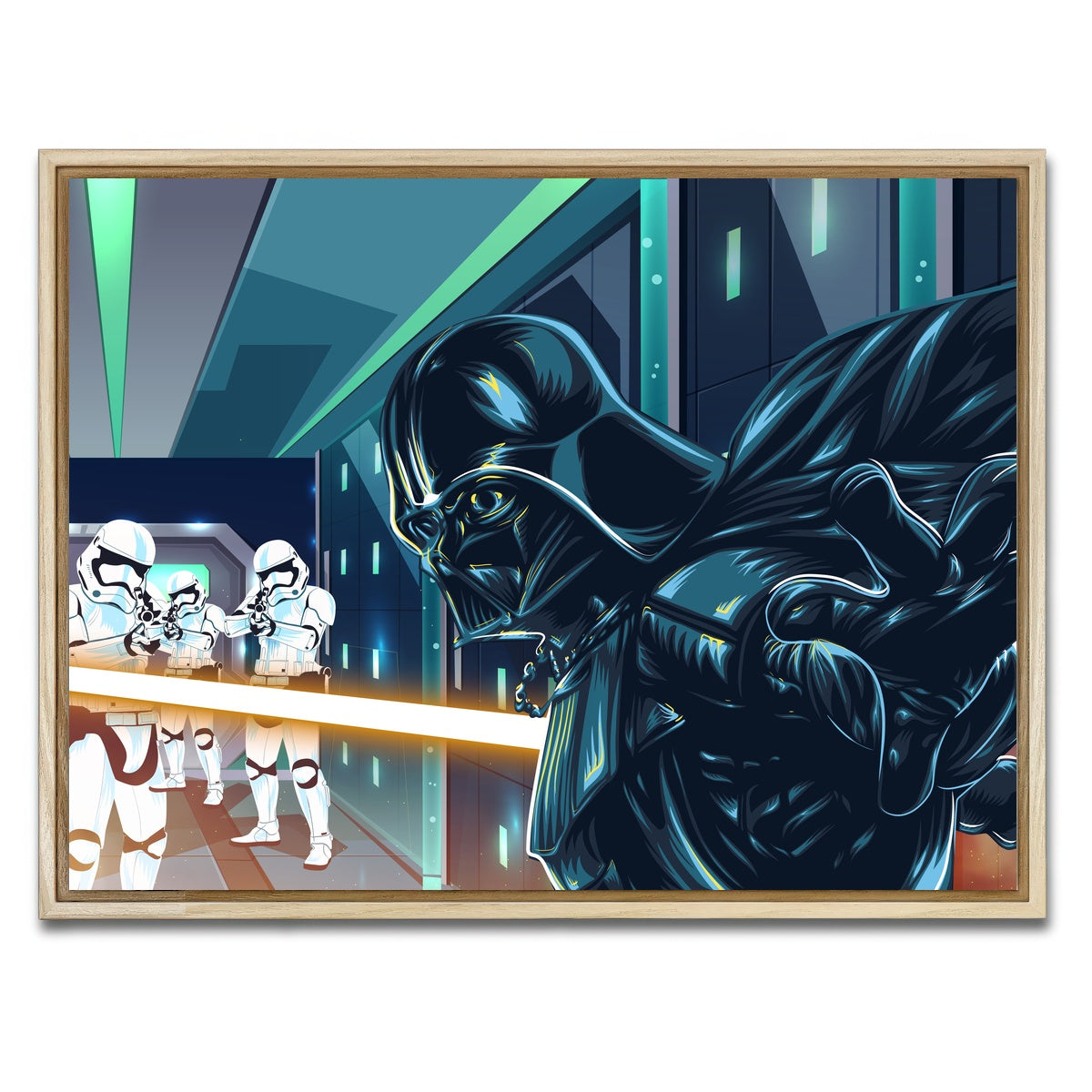 AUTO-MOCKUP WHITE | Star Wars Final Battle | 1 Piece | Natural Framed Canvas | group=4x3