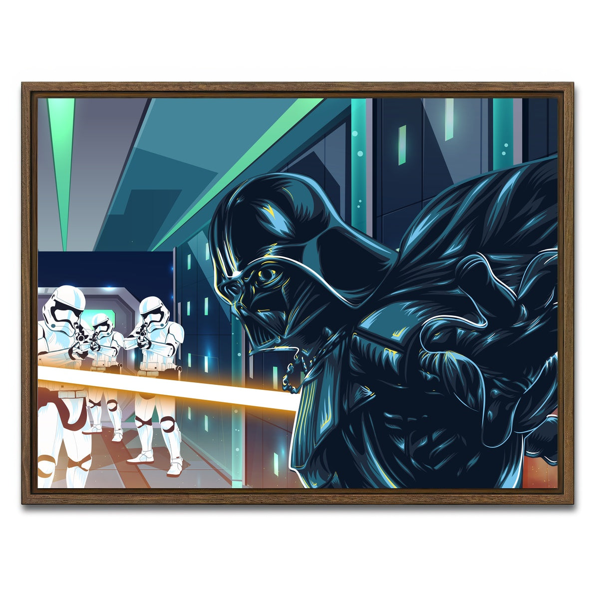 AUTO-MOCKUP WHITE | Star Wars Final Battle | 1 Piece | Walnut Framed Canvas | group=4x3