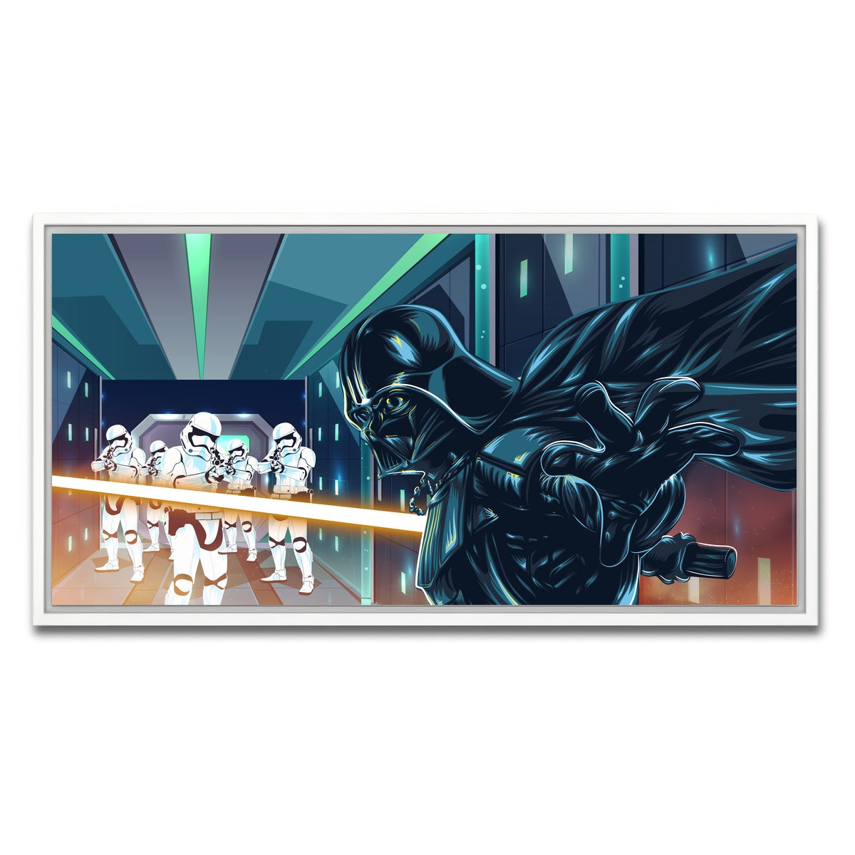 AUTO-MOCKUP WHITE | Star Wars Final Battle | 1 Piece | White Framed Canvas | group=2x1