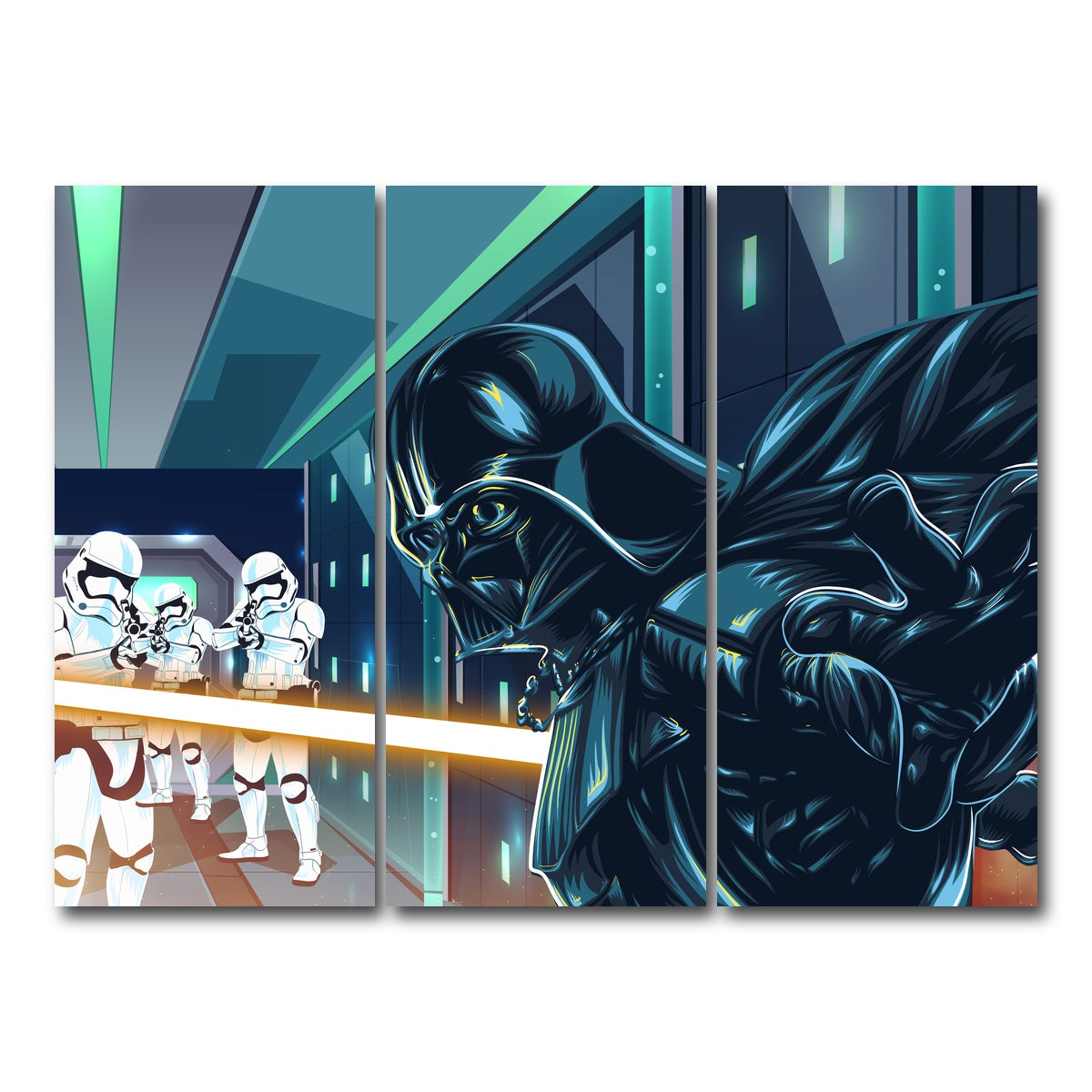 AUTO-MOCKUP WHITE | Star Wars Final Battle | 3 Piece | Gallery Wrap Canvas | group=8x18