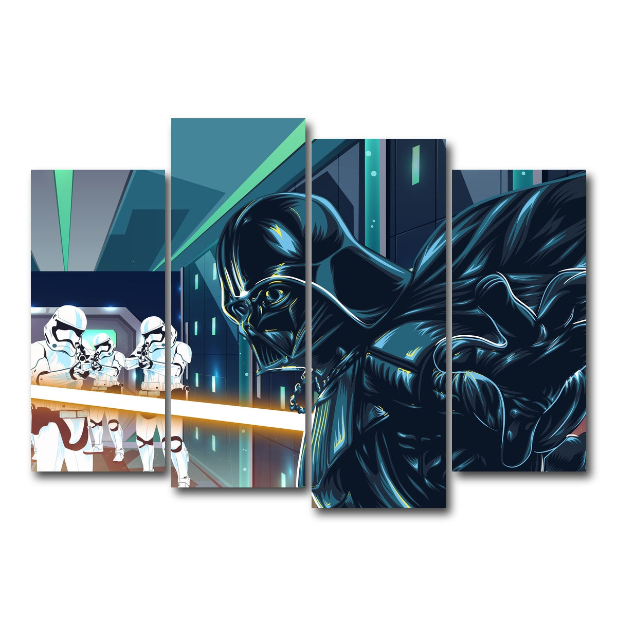 AUTO-MOCKUP WHITE | Star Wars Final Battle | 4 Piece | Gallery Wrap Canvas | group=4_normal