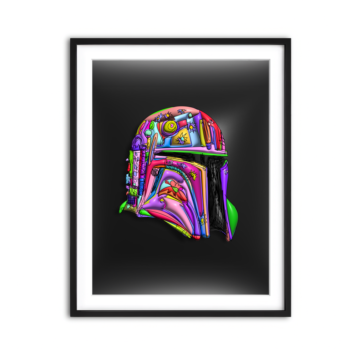 Framed Print 3x4 Black