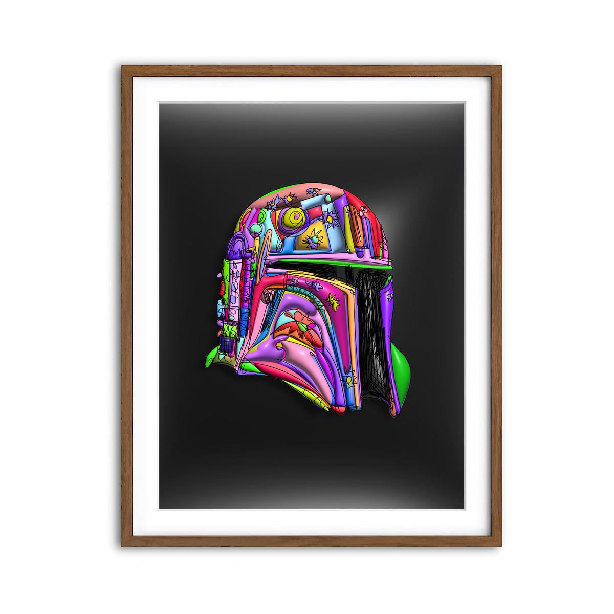 Framed Print 3x4 Walnut