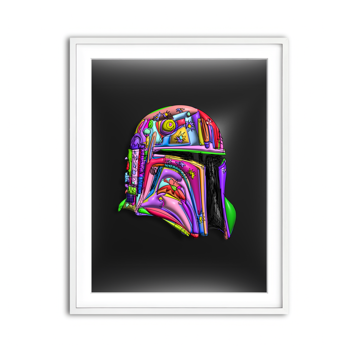 Framed Print 3x4 White