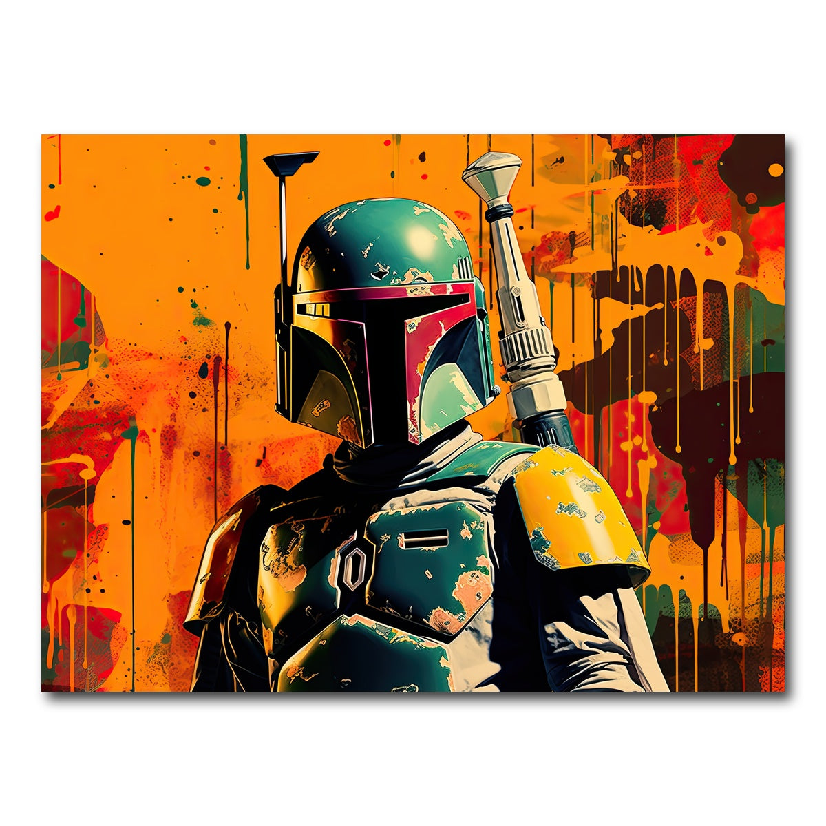 AUTO-MOCKUP WHITE | Star wars Fett | 1 Piece | Gallery Wrap Canvas | group=4x3