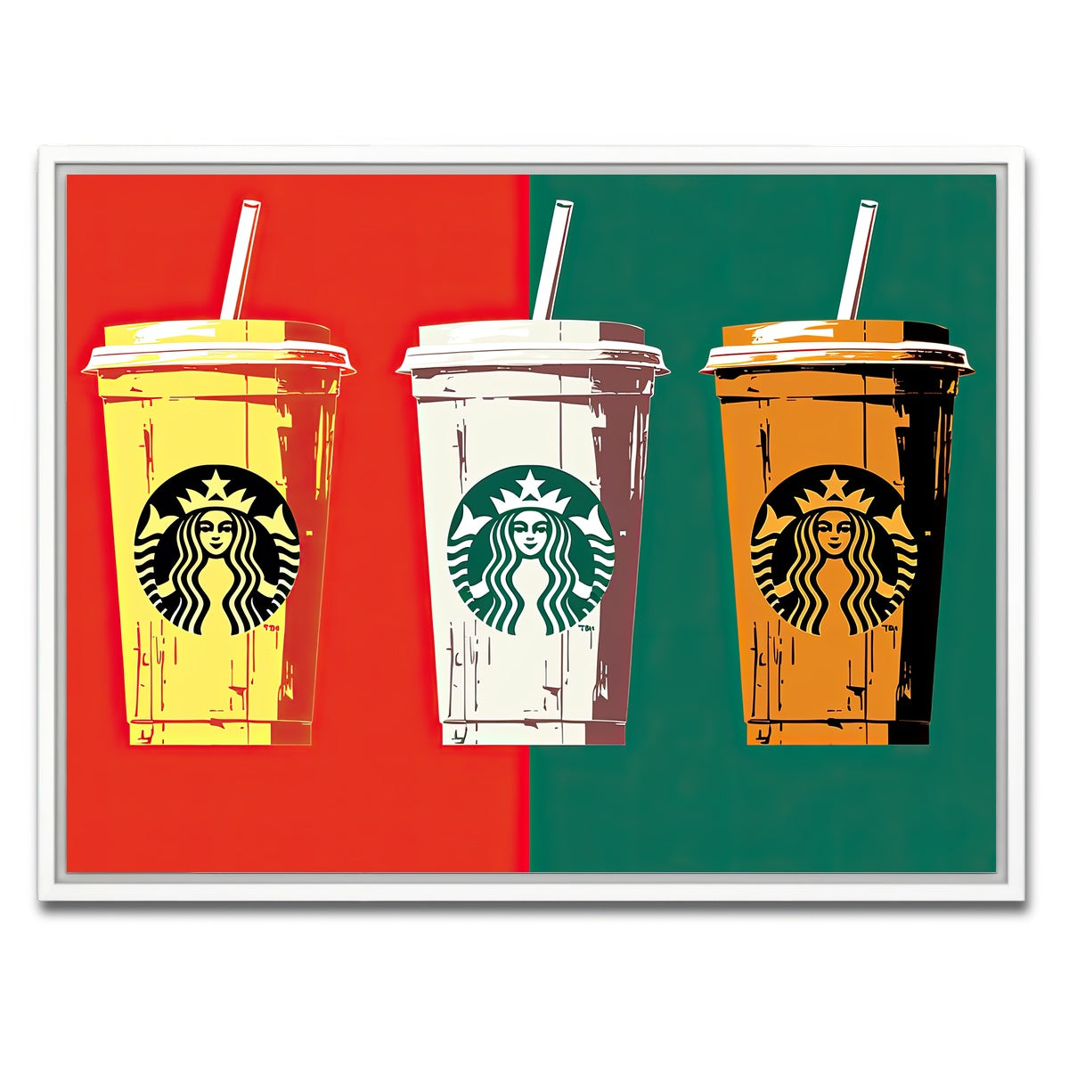 AUTO-MOCKUP WHITE | Starbs Warhol | 1 Piece | White Framed Canvas | group=4x3
