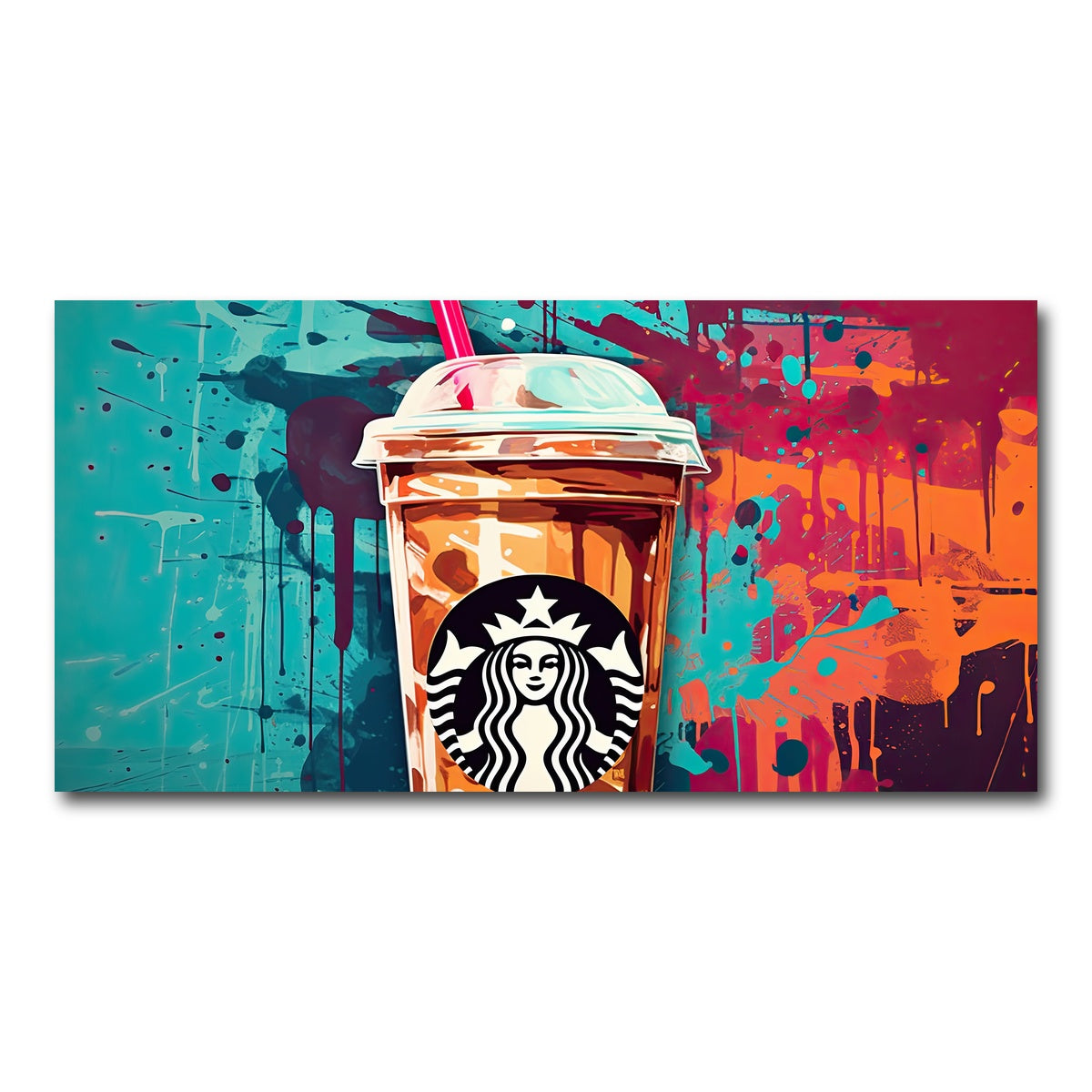 AUTO-MOCKUP WHITE | Starbucks Coffee Warhol | 1 Piece | Gallery Wrap Canvas | group=2x1