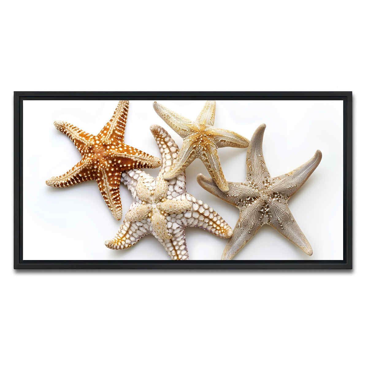 AUTO-MOCKUP WHITE | Starfishes | 1 Piece | Black Framed Canvas | group=2x1