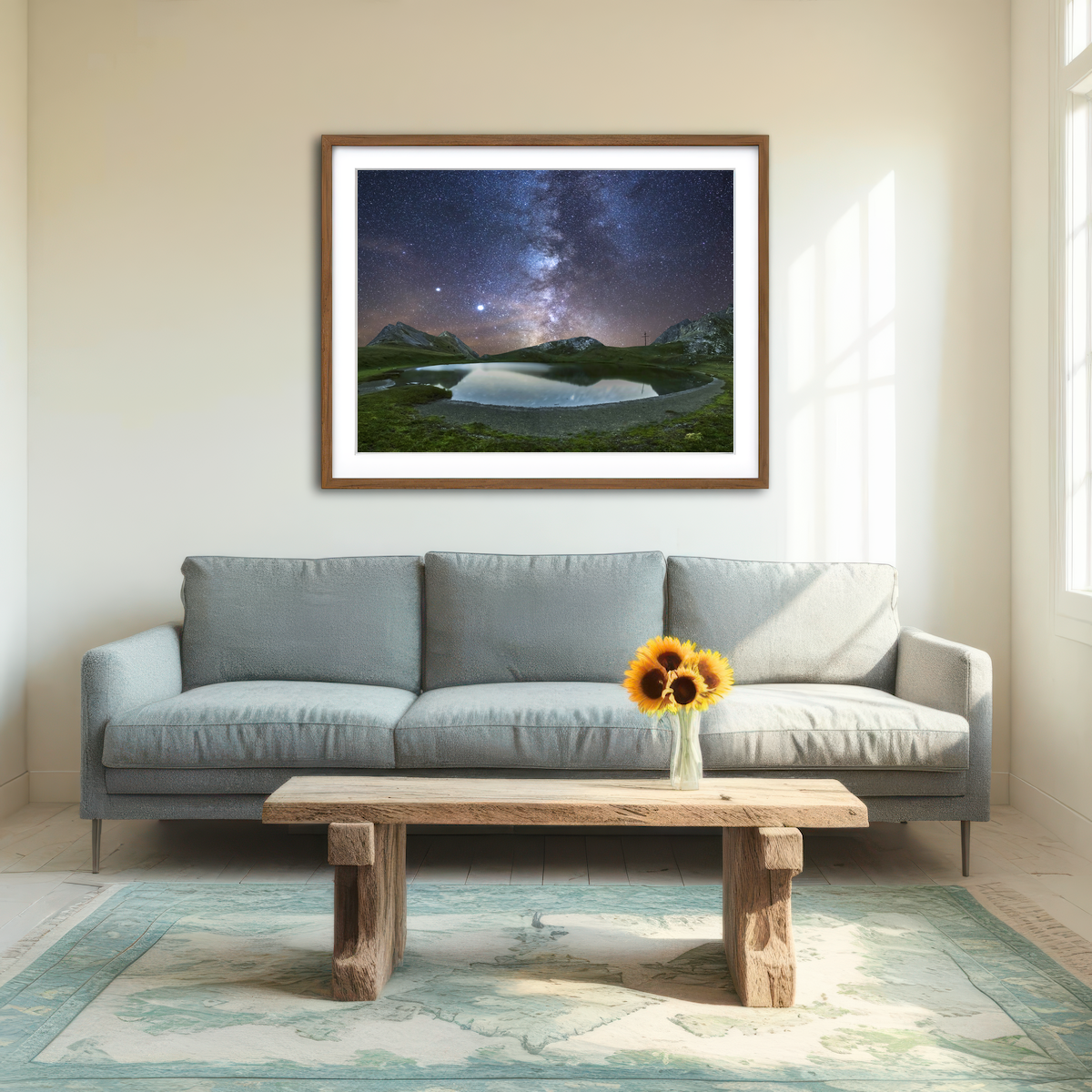 AUTO-MOCKUP ROOM | Starry Lake de France Wall Art