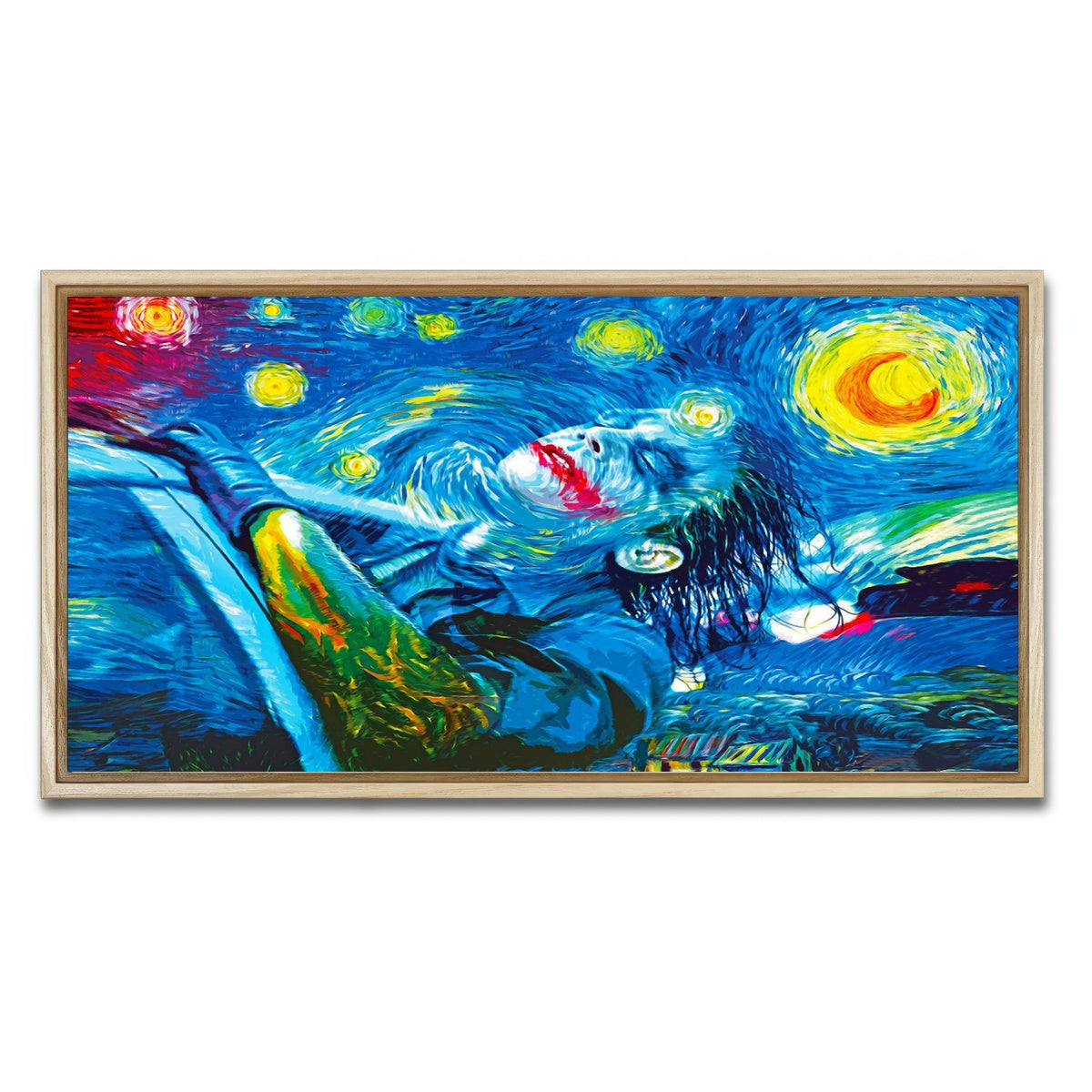 AUTO-MOCKUP WHITE | Starry Night Joker | 1 Piece | Natural Framed Canvas | group=2x1