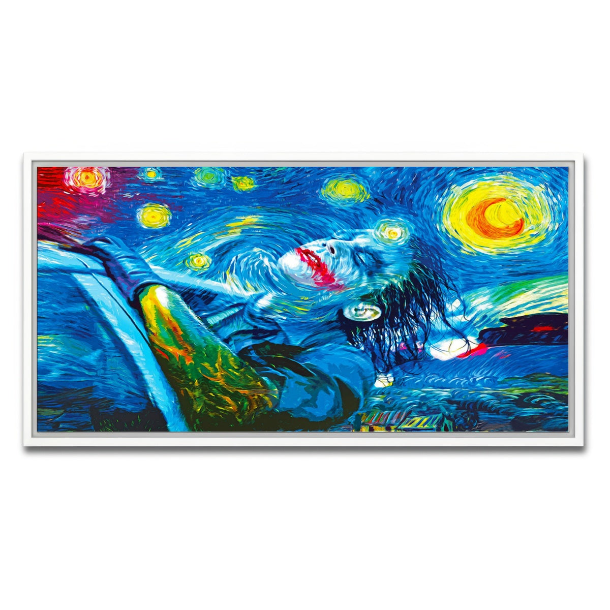 AUTO-MOCKUP WHITE | Starry Night Joker | 1 Piece | White Framed Canvas | group=2x1