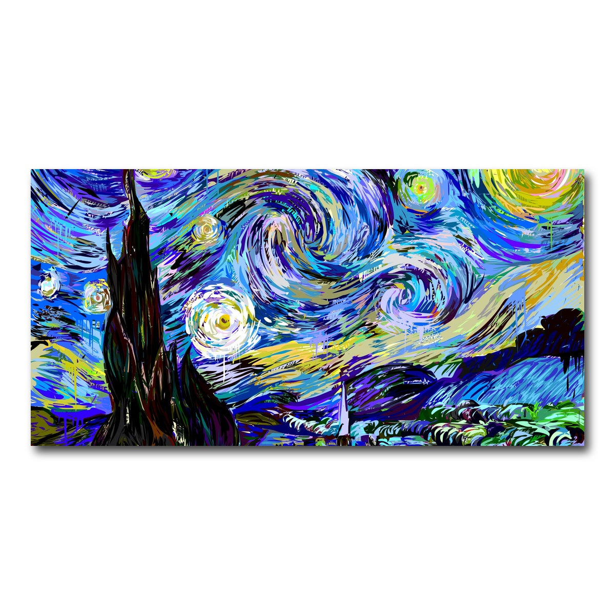 AUTO-MOCKUP WHITE | Starry Night Remix | 1 Piece | Gallery Wrap Canvas | group=2x1